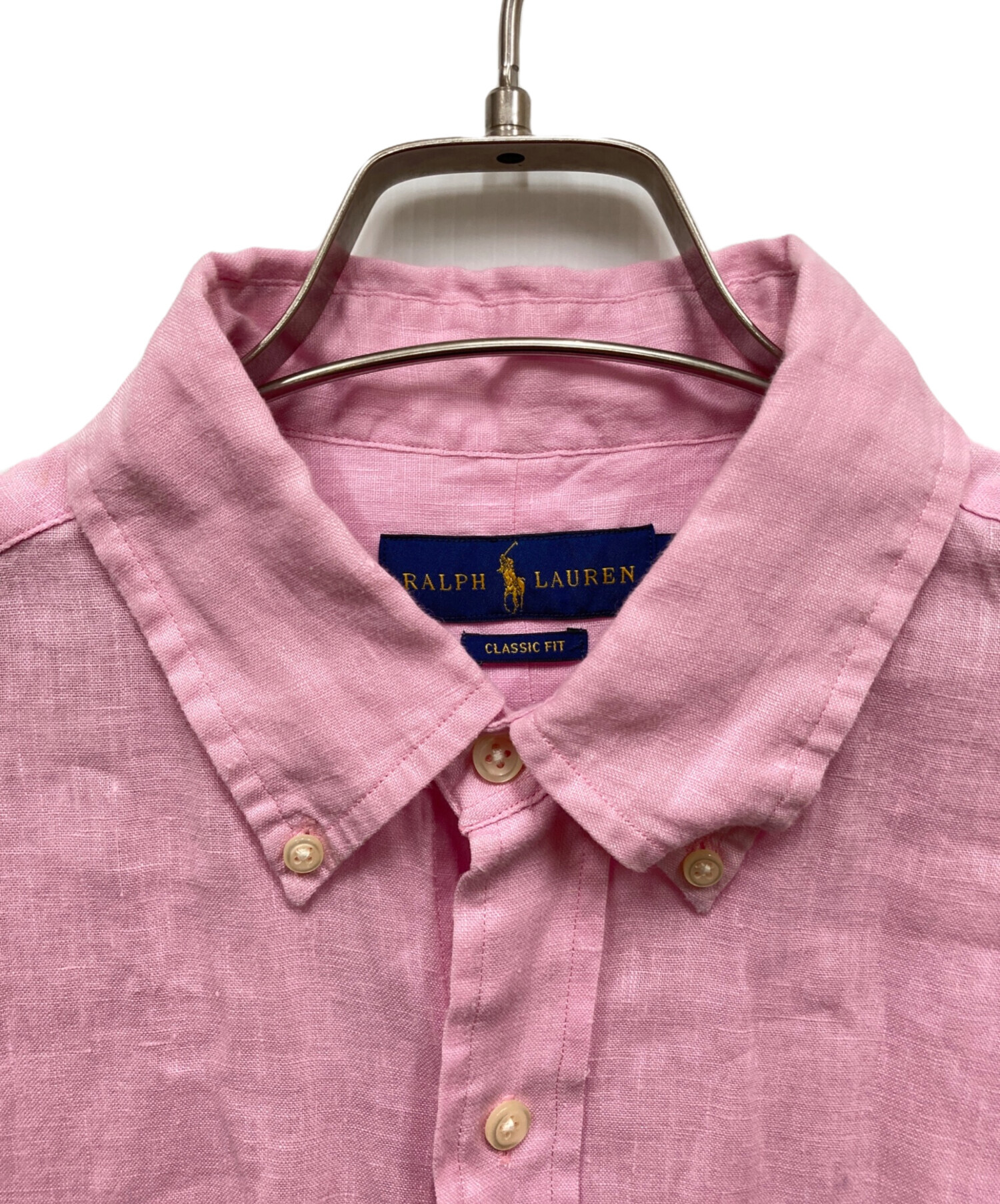中古・古着通販】RALPH LAUREN (ラルフローレン) リネンシャツ ピンク