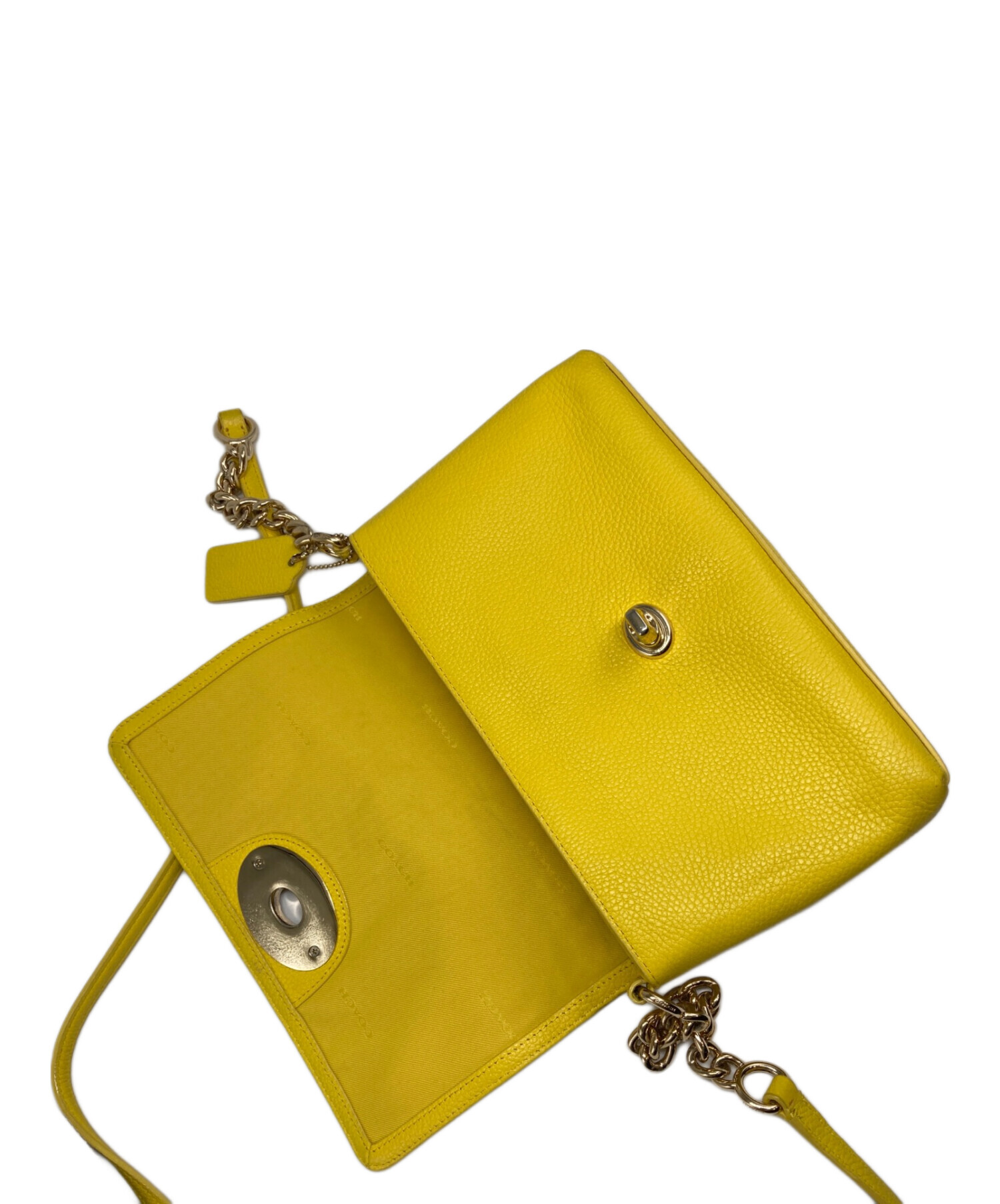 中古・古着通販】COACH (コーチ) ショルダーバッグ イエロー｜ブランド