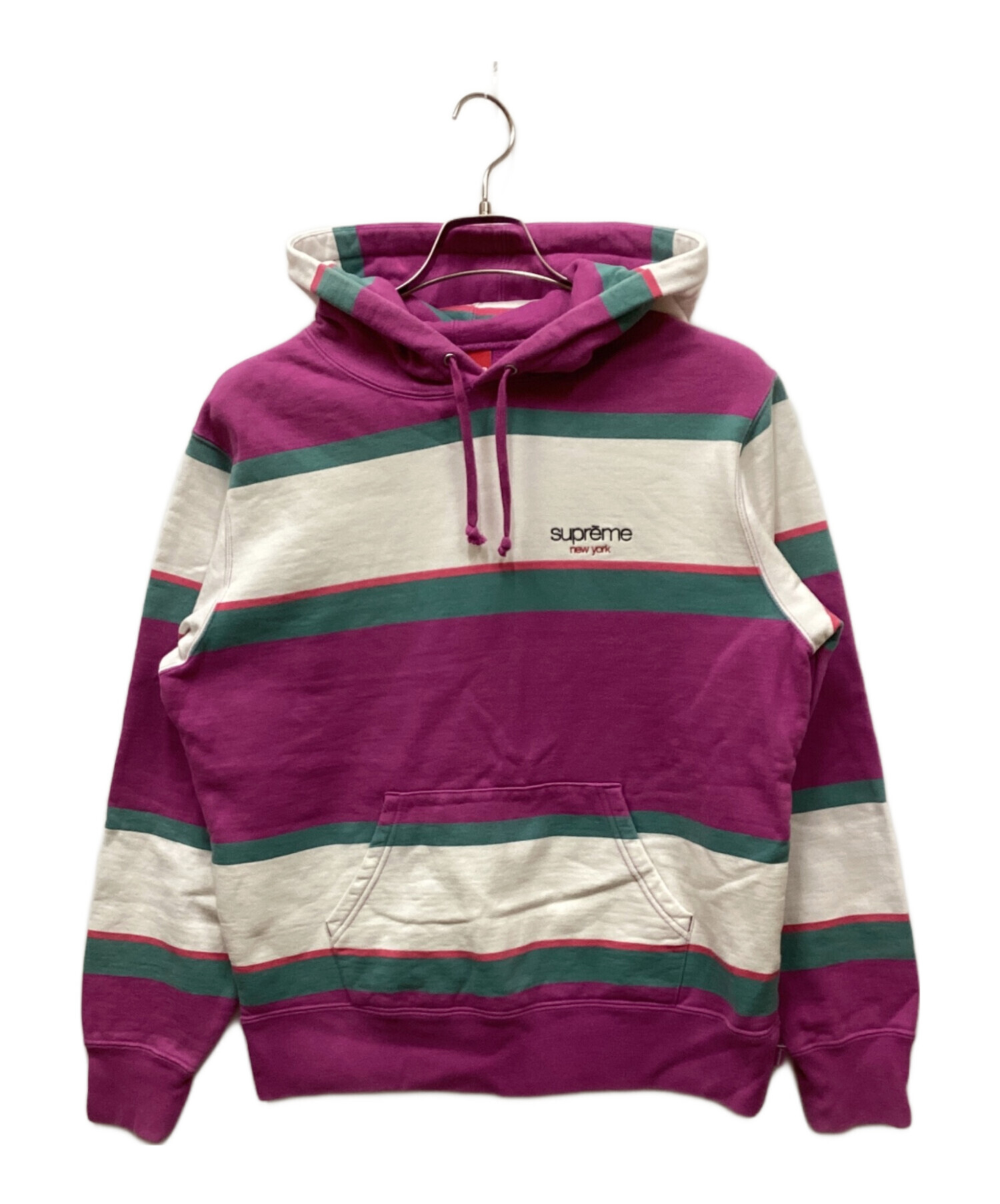 中古・古着通販】SUPREME (シュプリーム) stripe hooded sweatshirt 