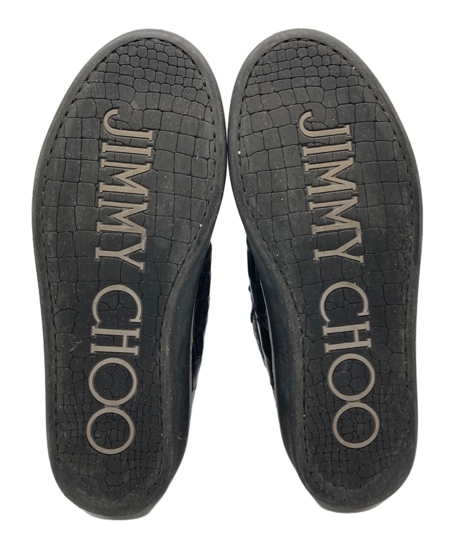JIMMY CHOO◇クロコ型押し/ハイカットスニーカー/43.5/BLK 【公式通販】