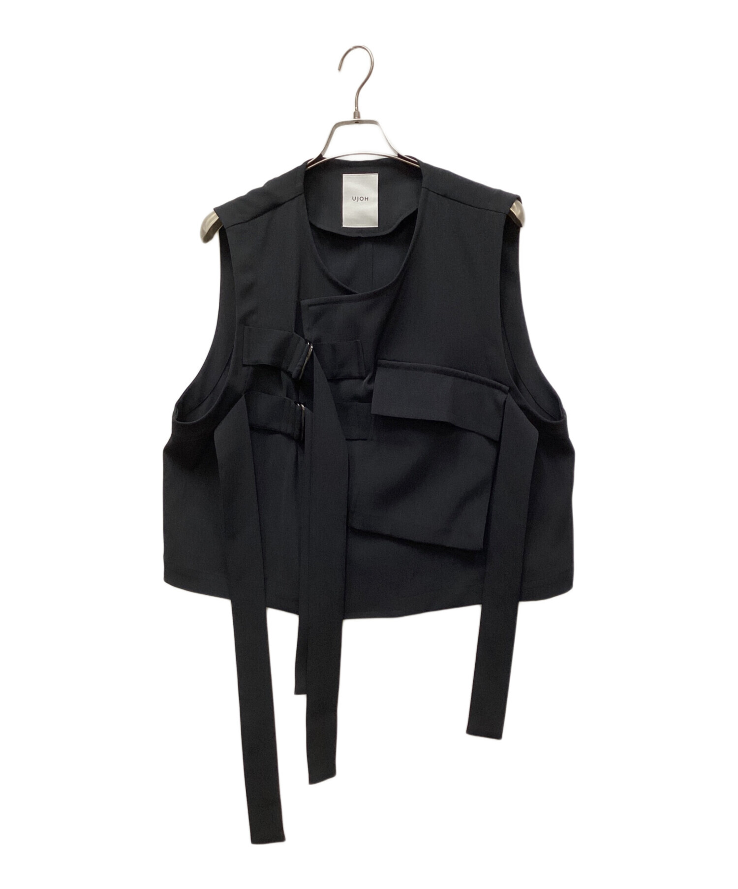 UJOH ウジョー Belted Vest ブラック2 Ujoh ウジョー 23SS BELTED VEST