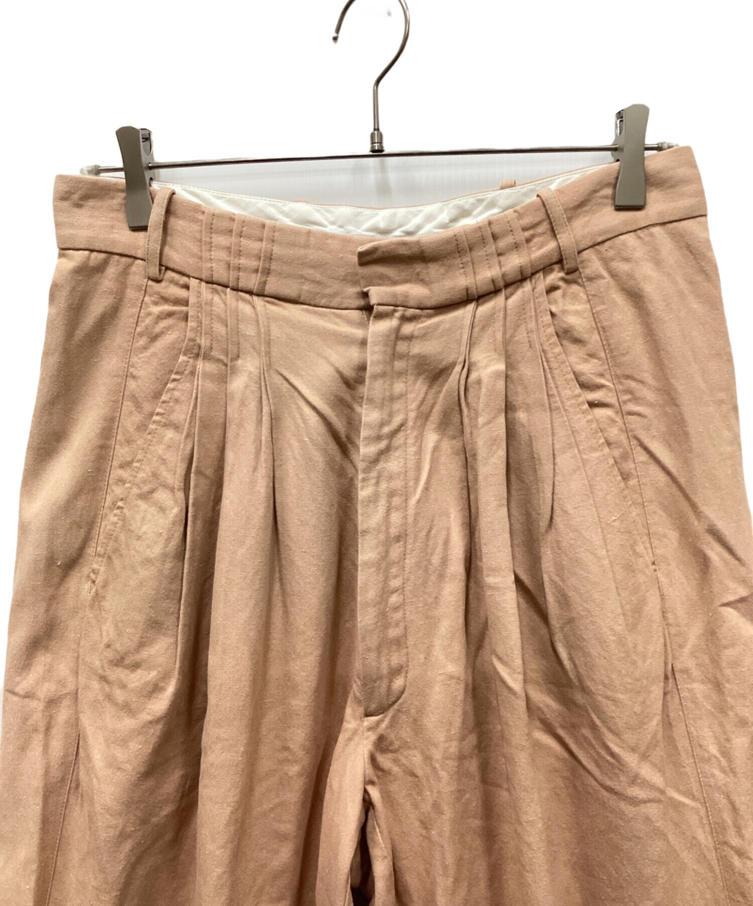 中古・古着通販】Bless n° 39 (ブレス) リネン混6タックパンツ ピンク