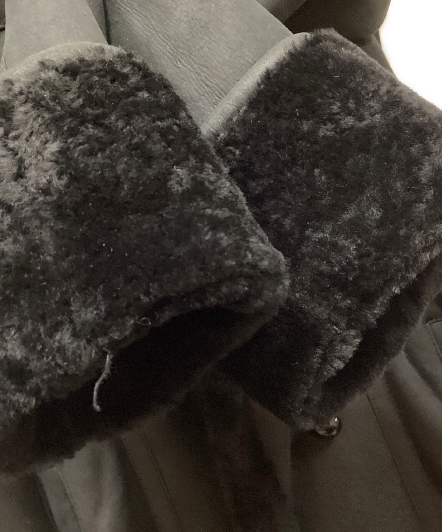 中古・古着通販】MaxMara (マックスマーラ) ムートンコート ブラック