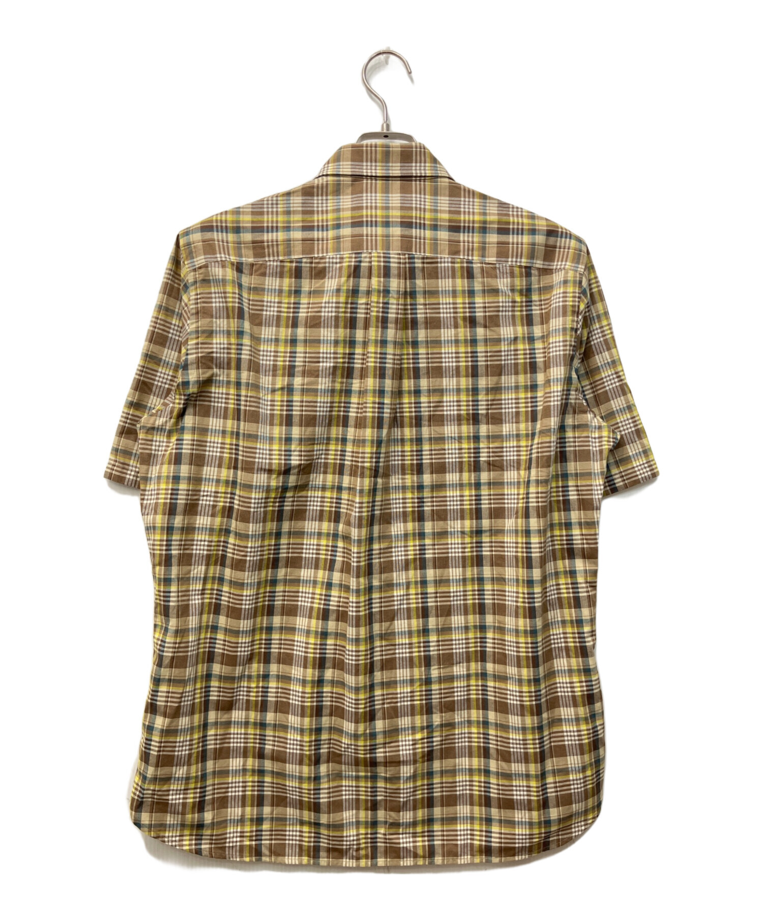 479c-boy styleチェック柄長袖ポロシャツブラウンスラックスＸＬ古着 POLO RALPH LAUREN(ポロラルフローレン) / ポロラルフローレン/長袖