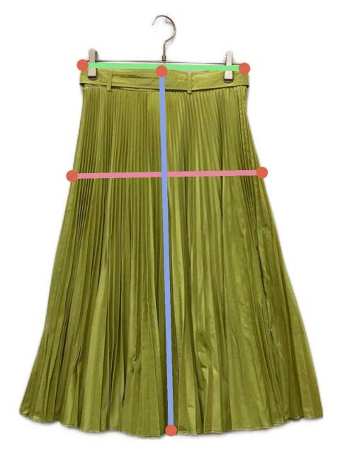 中古・古着通販】MaxMara (マックスマーラ) プリーツスカート 黄緑