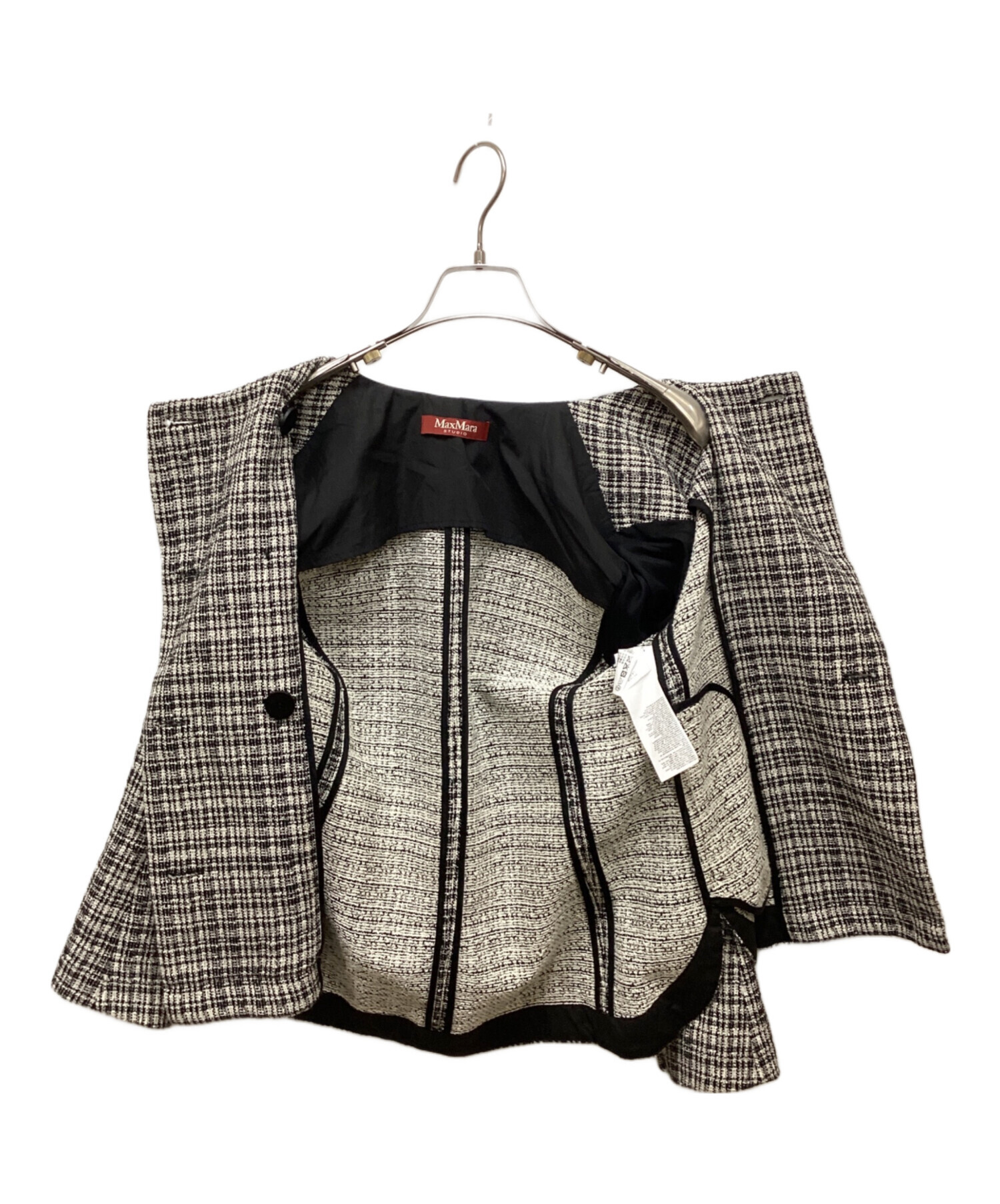 【新品未使用】MaxMara 上品ツイードテーラードジャケット　42 中古・古着通販】Max Mara Studio (マックスマーラ ストゥディオ