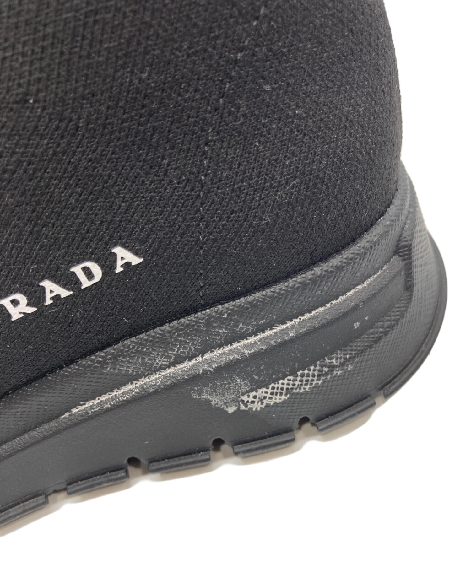中古・古着通販】PRADA (プラダ) ラバーロゴソックススニーカー