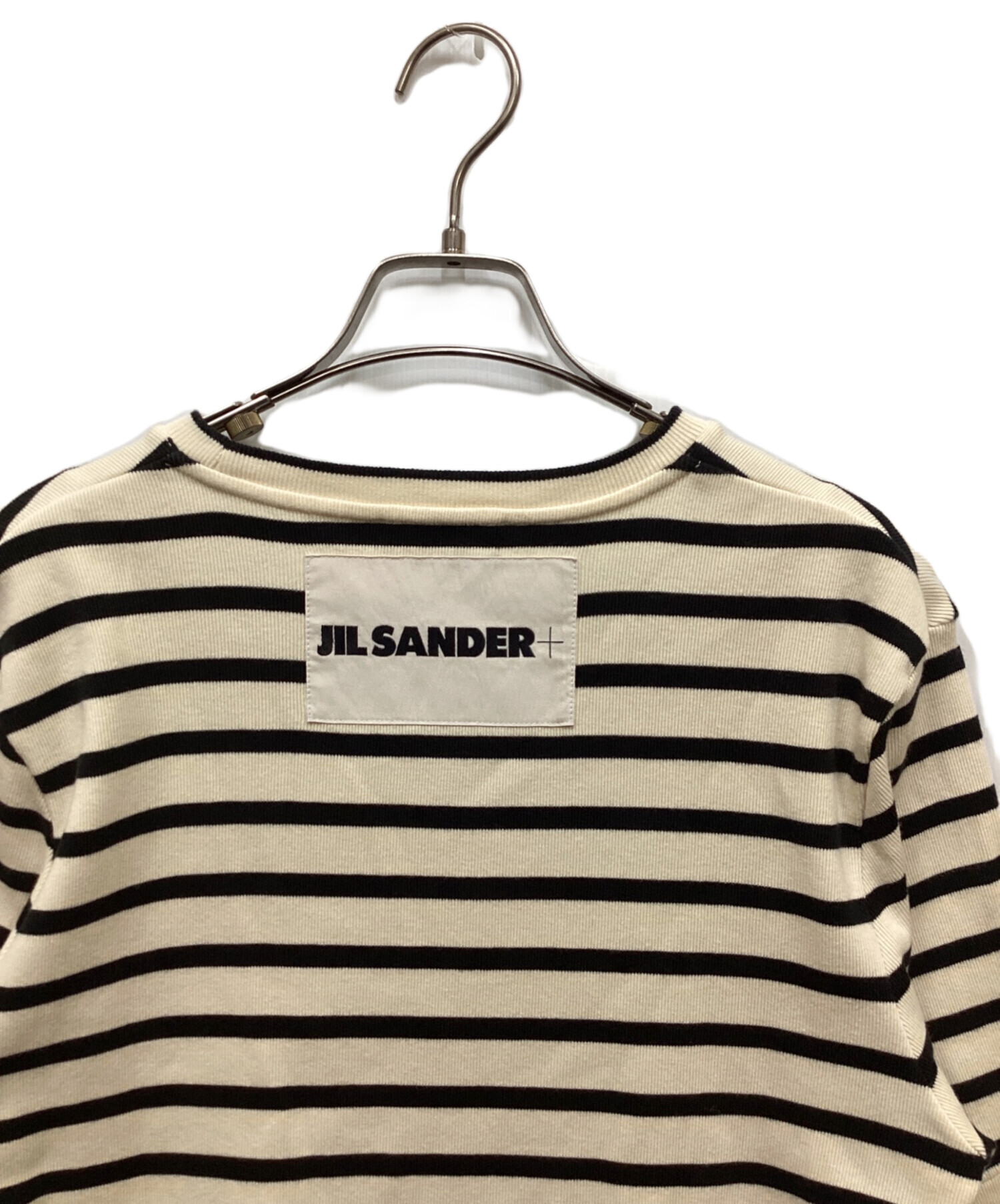 JIL SANDER + ジルサンダープラス スウェット S アイボリー 【古着】【中古】 中古・古着通販】JIL SANDER+ (ジルサンダープラス) ボーダーTシャツ