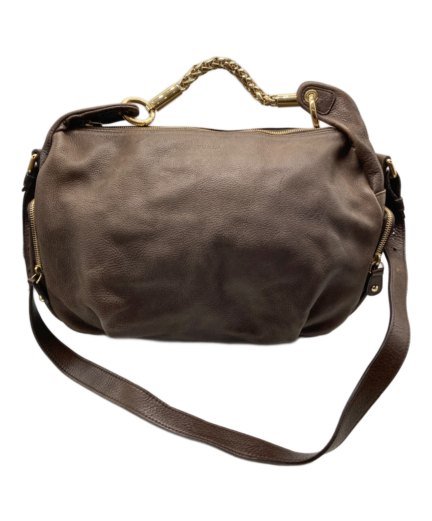 中古・古着通販】FURLA (フルラ) チェーンハンドルレザーショルダー 