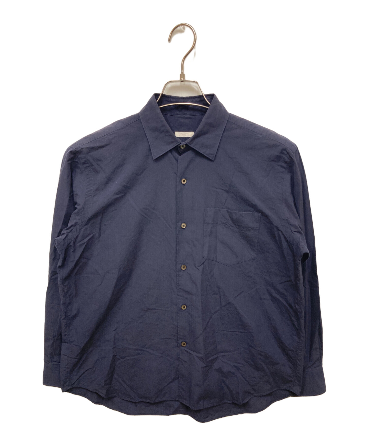 中古・古着通販】COMOLI (コモリ) シャツ ネイビー｜ブランド・古着