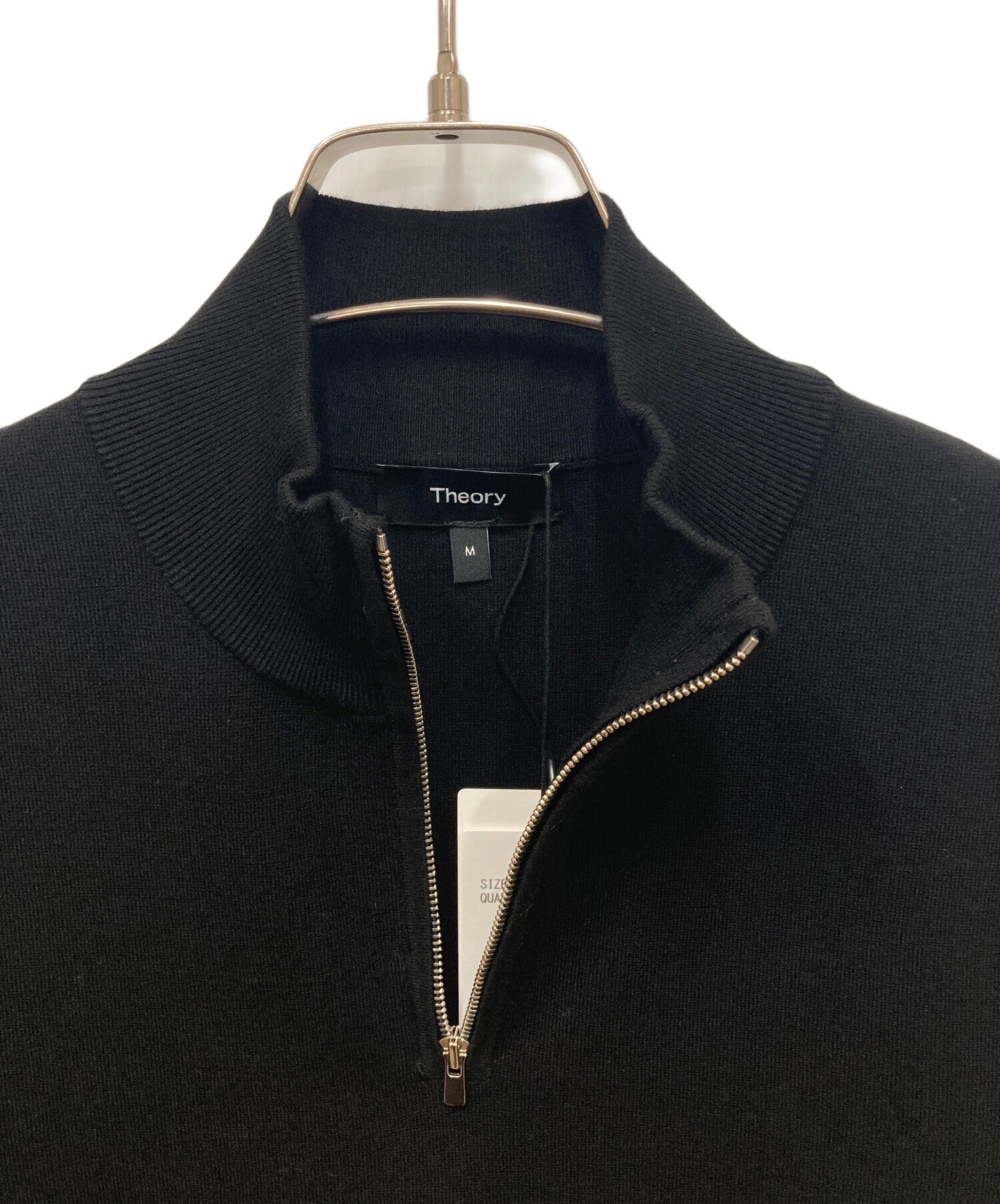 中古・古着通販】theory (セオリー) ハーフジップニット ブラック