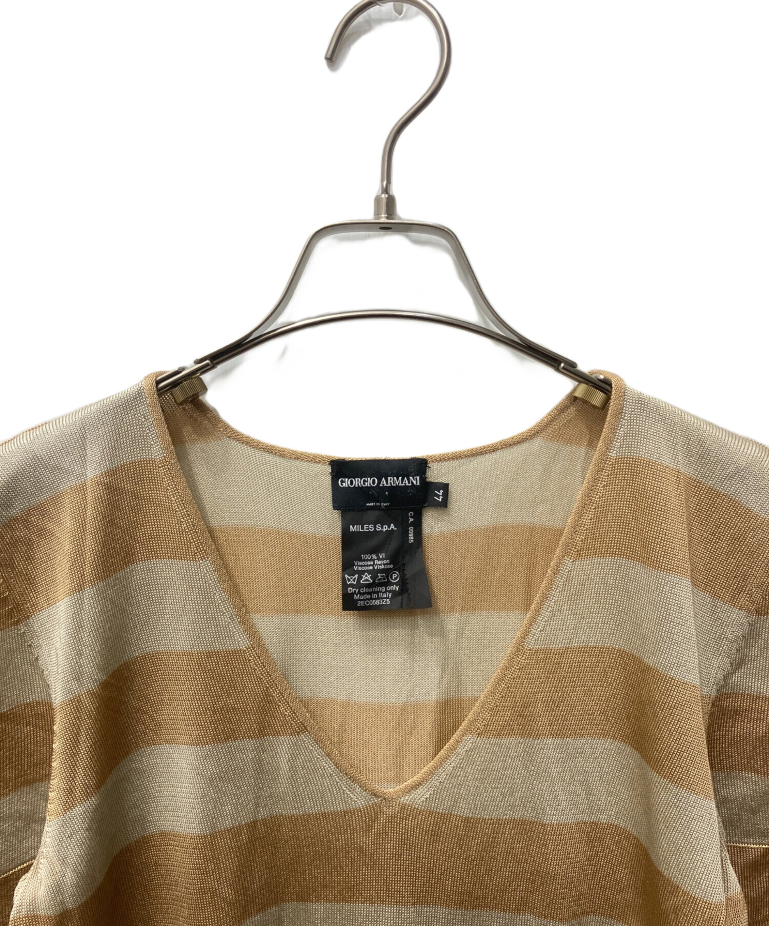 中古・古着通販】GIORGIO ARMANI (ジョルジョアルマーニ) 半袖ボーダー 