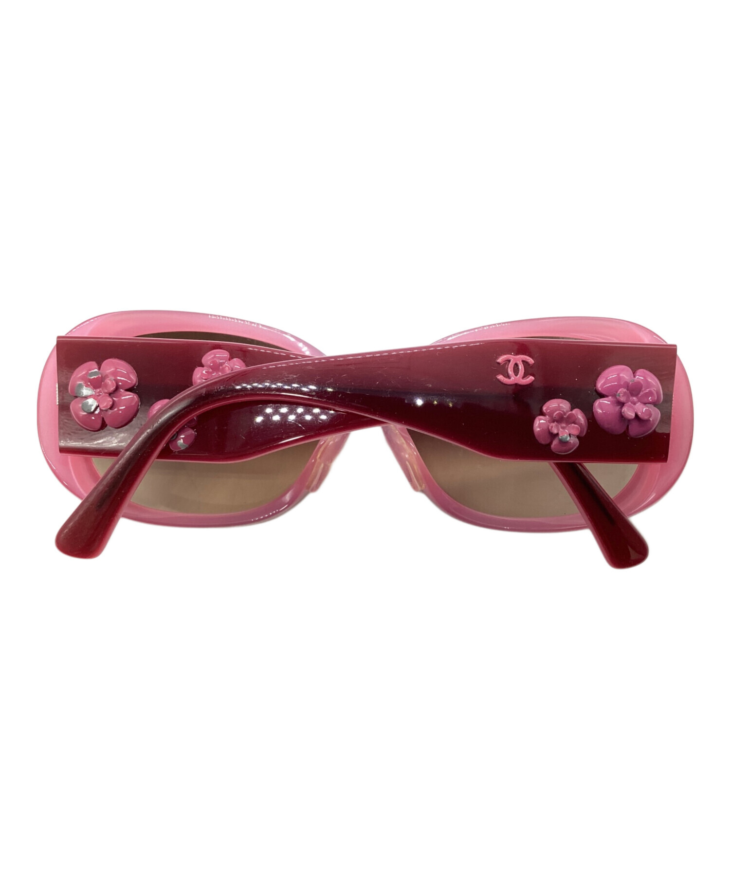 CHANEL グラデーションピンク サングラス⭐︎カメリア⭐︎ 中古・古着通販】CHANEL (シャネル) カメリアサングラス ピンク サイズ
