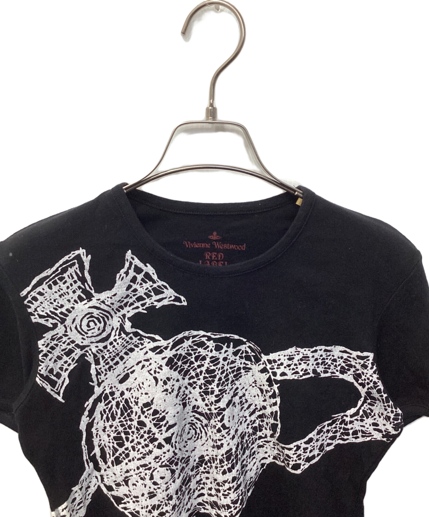 ヴィヴィアンウエストウッド　レッドレーベル　Tシャツ　ドット　リボン　オーブロゴ ヴィヴィアンウエストウッド 半袖Tシャツ ドット柄 Sサイズ オーブ