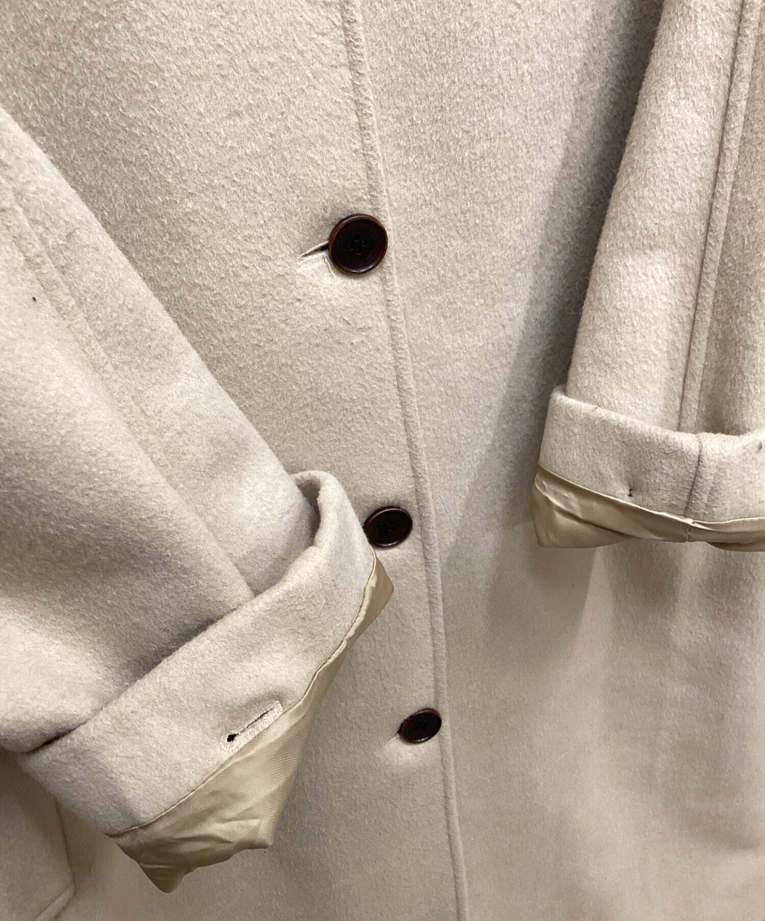 中古・古着通販】OHOTORO (オオトロ) ウールオーバーコート カーキ