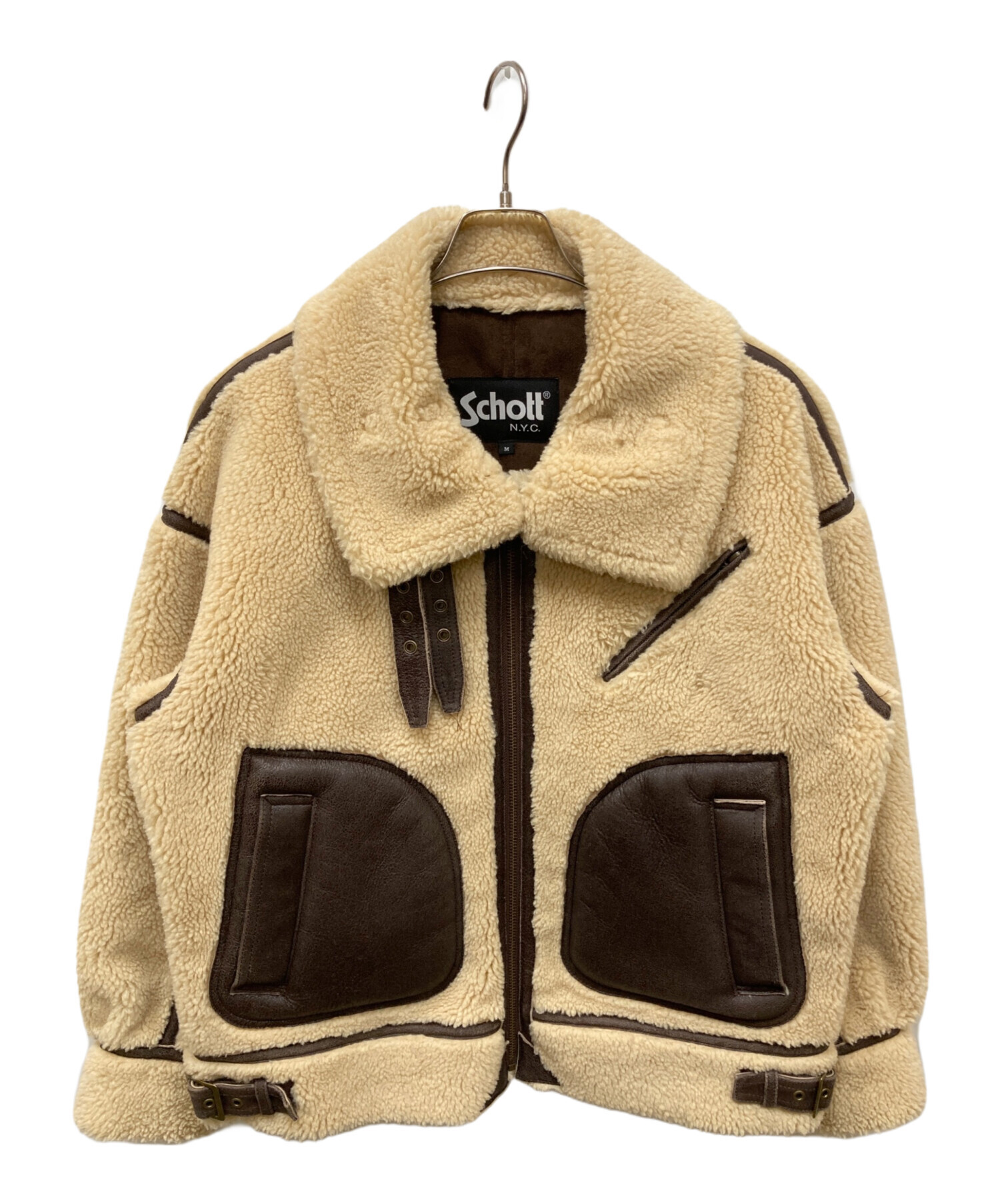 ショット schott B-3 ボア フライト ジャケット 中古・古着通販】Schott (ショット) ボアB-3フライトジャケット