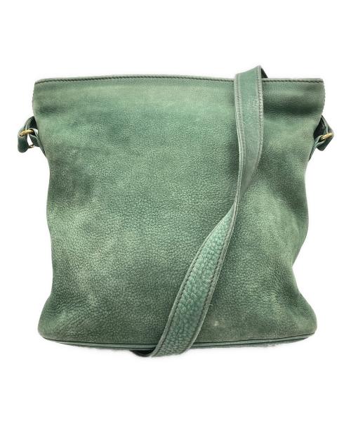 中古・古着通販】COACH (コーチ) スエードショルダーバッグ グリーン