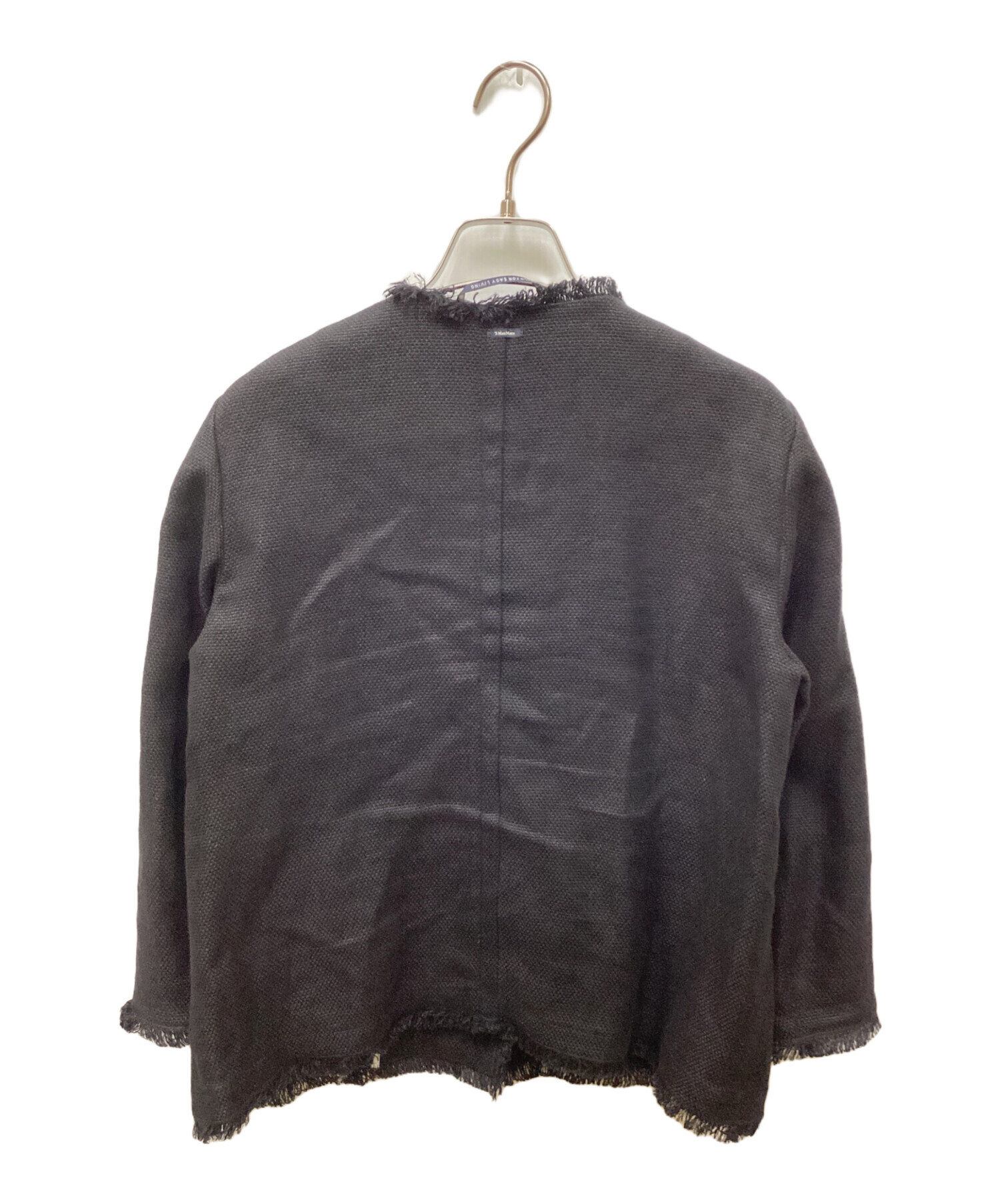 S MaxMara ブラック ノーカラージャケット エス マックスマーラ S Max
