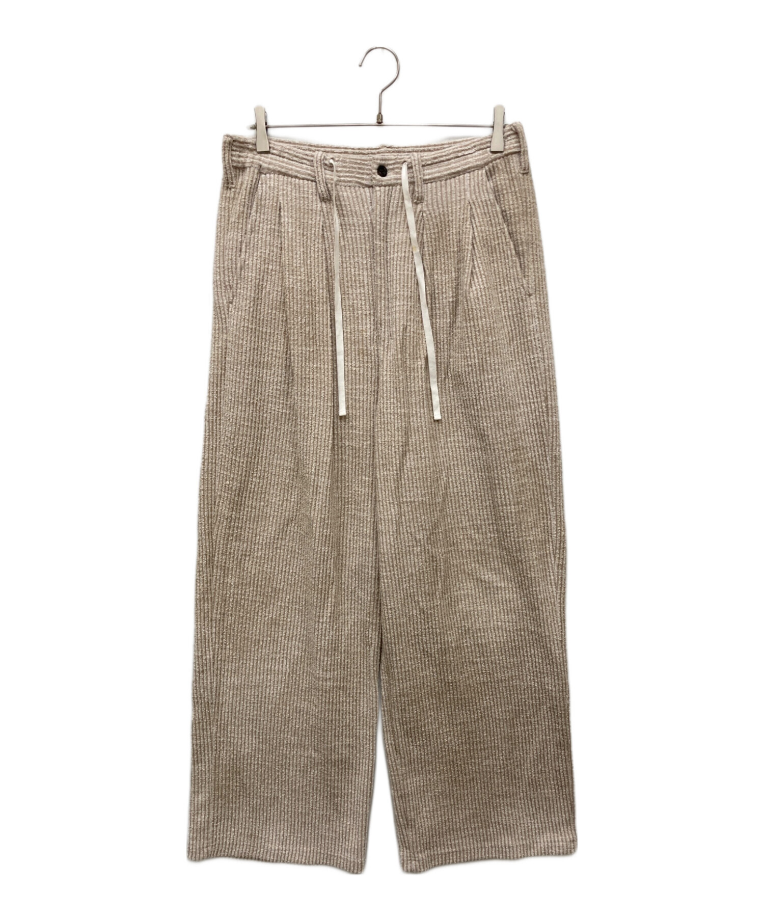 中古・古着通販】ANCELLM (アンセルム) CUT STRIPE EASY SLACKS/カット