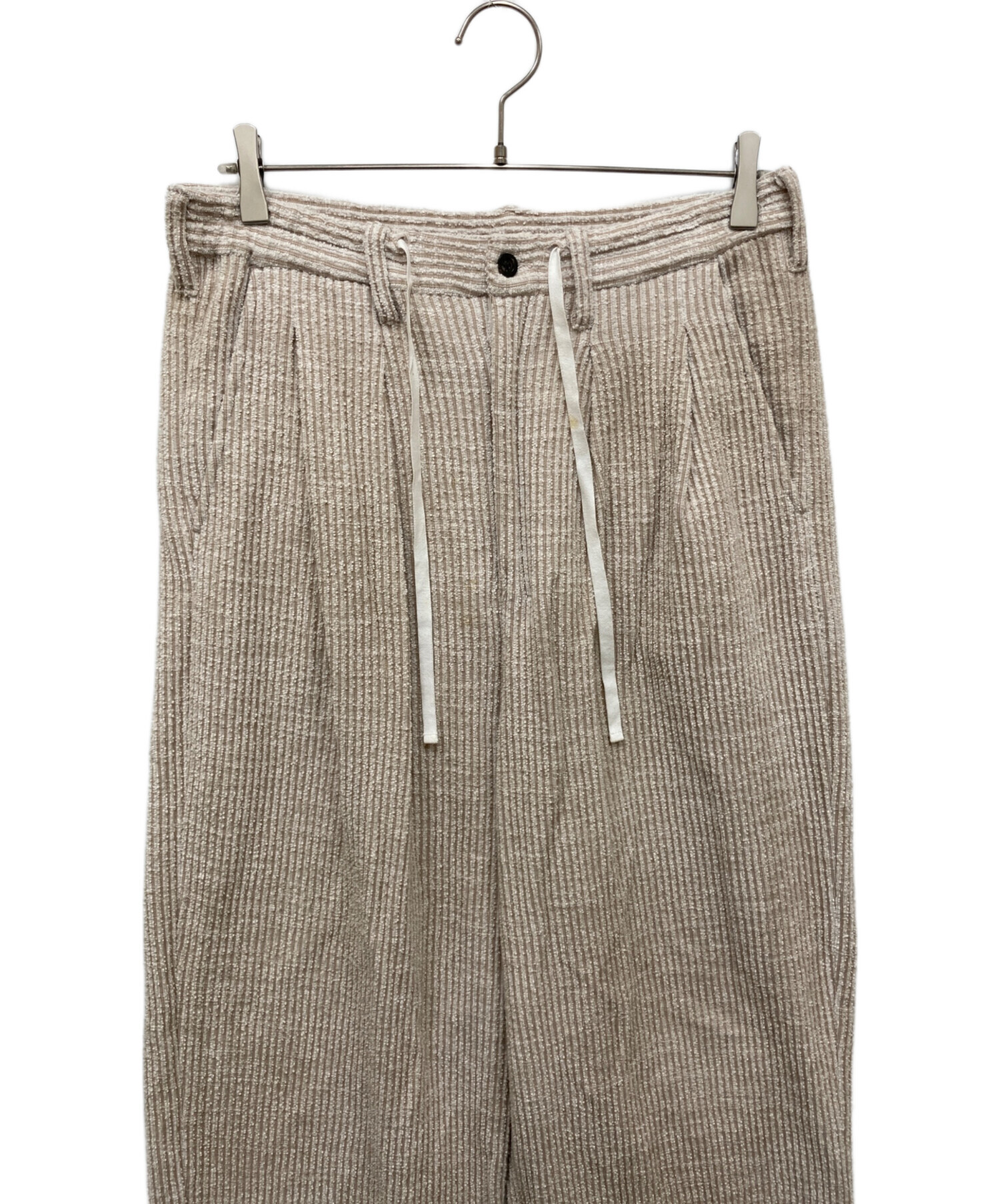 中古・古着通販】ANCELLM (アンセルム) CUT STRIPE EASY SLACKS/カット