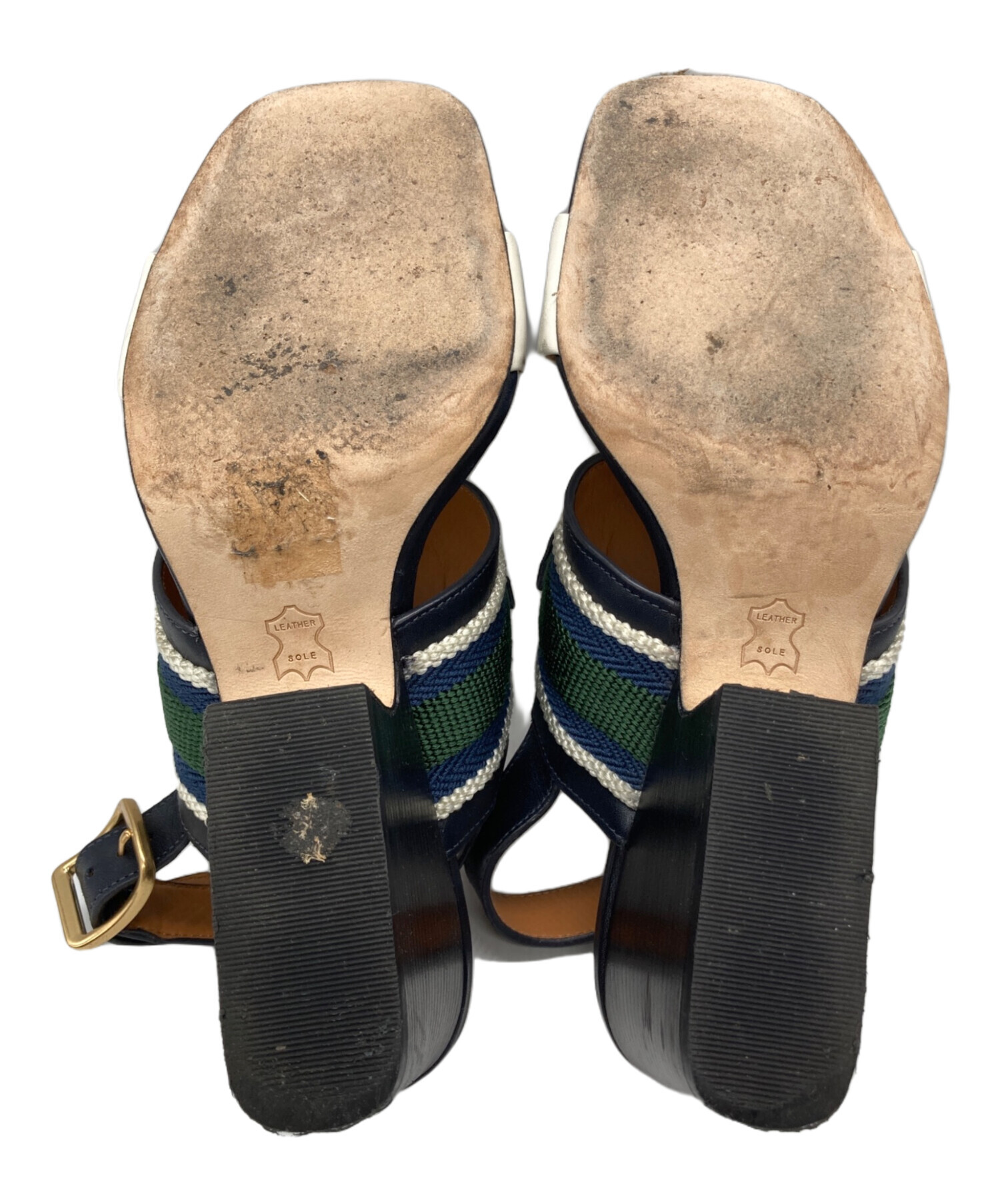 中古・古着通販】TORY BURCH (トリーバーチ) サンダル ネイビー サイズ