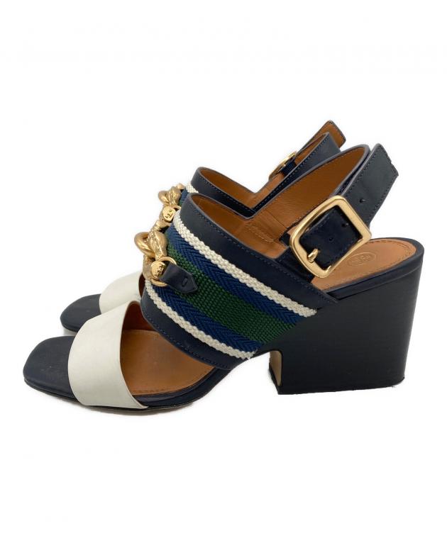 中古・古着通販】TORY BURCH (トリーバーチ) サンダル ネイビー サイズ