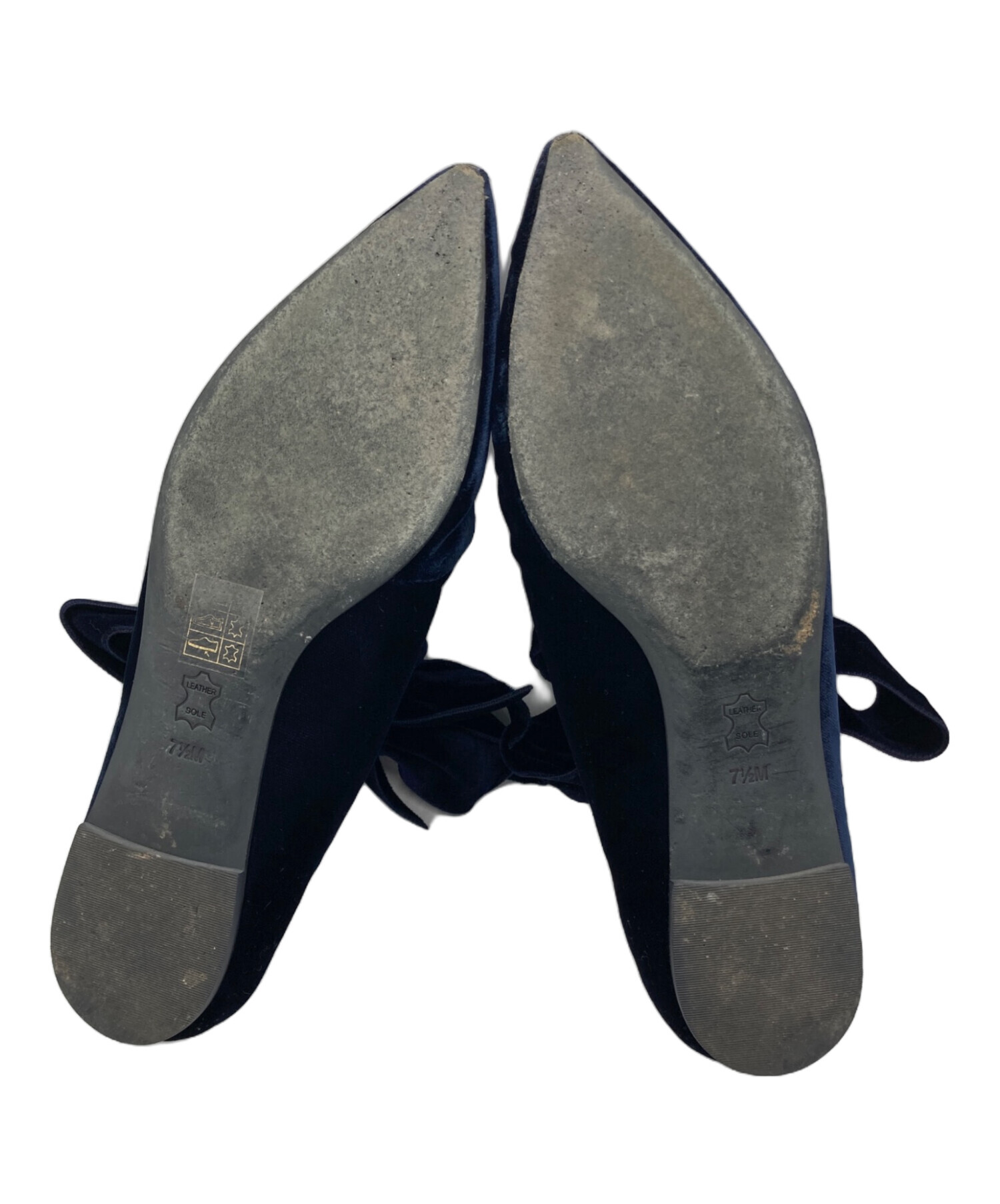 中古・古着通販】TORY BURCH (トリーバーチ) ベロアリボンパンプス