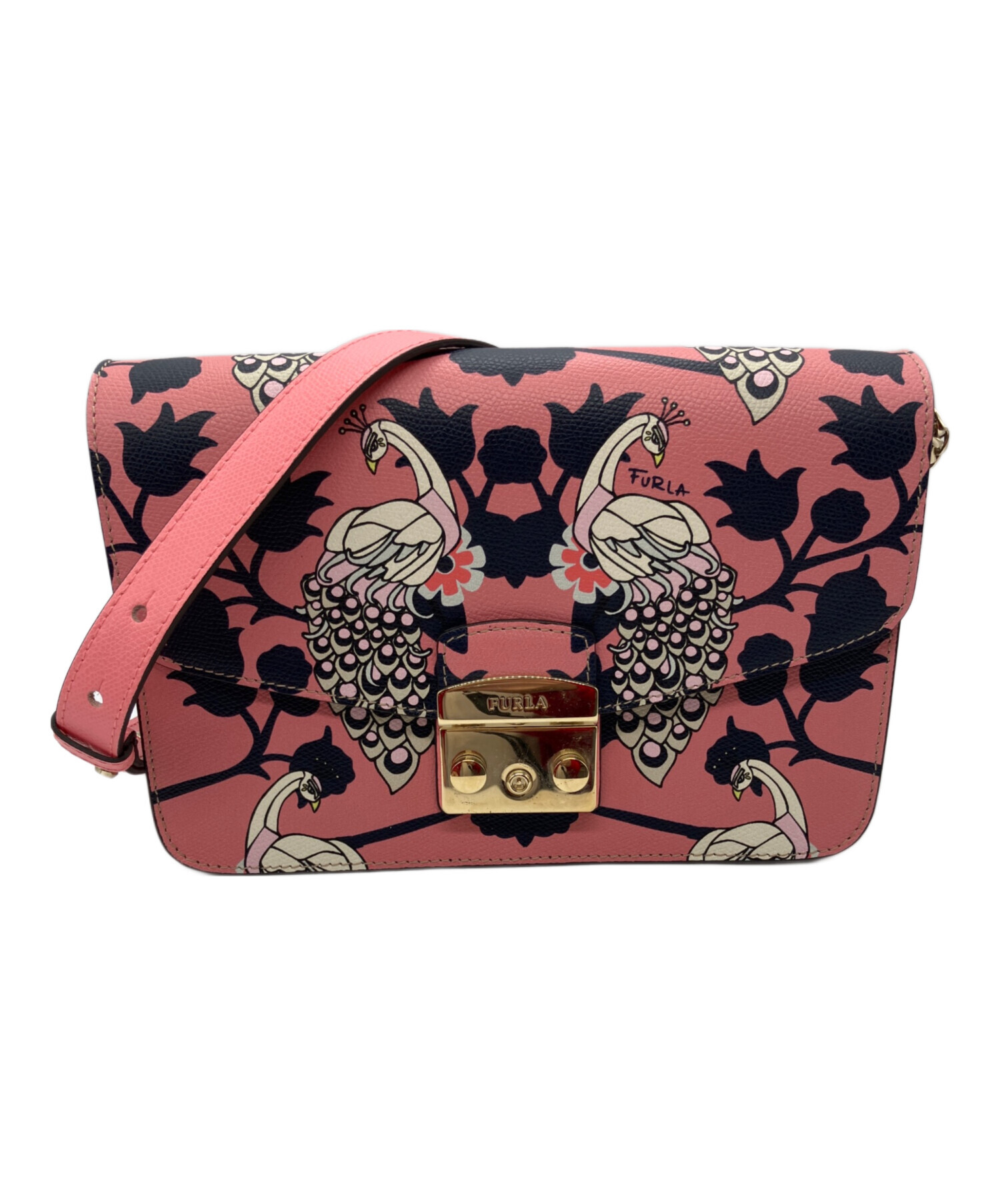 中古・古着通販】FURLA (フルラ) メトロポリスショルダーバッグ ピンク