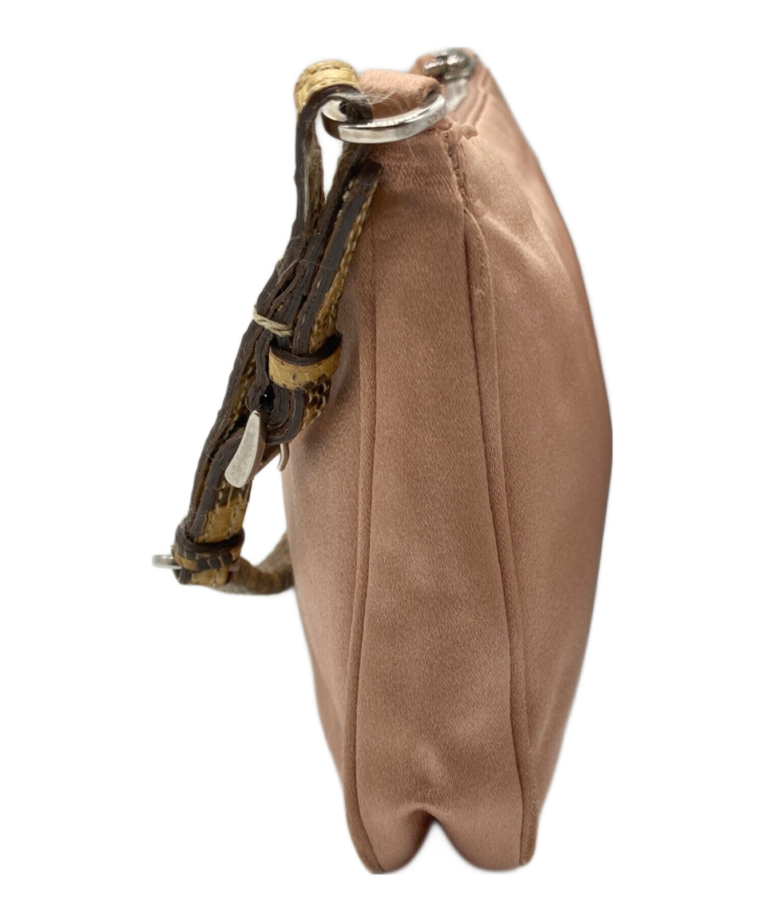 中古・古着通販】PRADA (プラダ) サテンアクセサリーポーチ ピンク