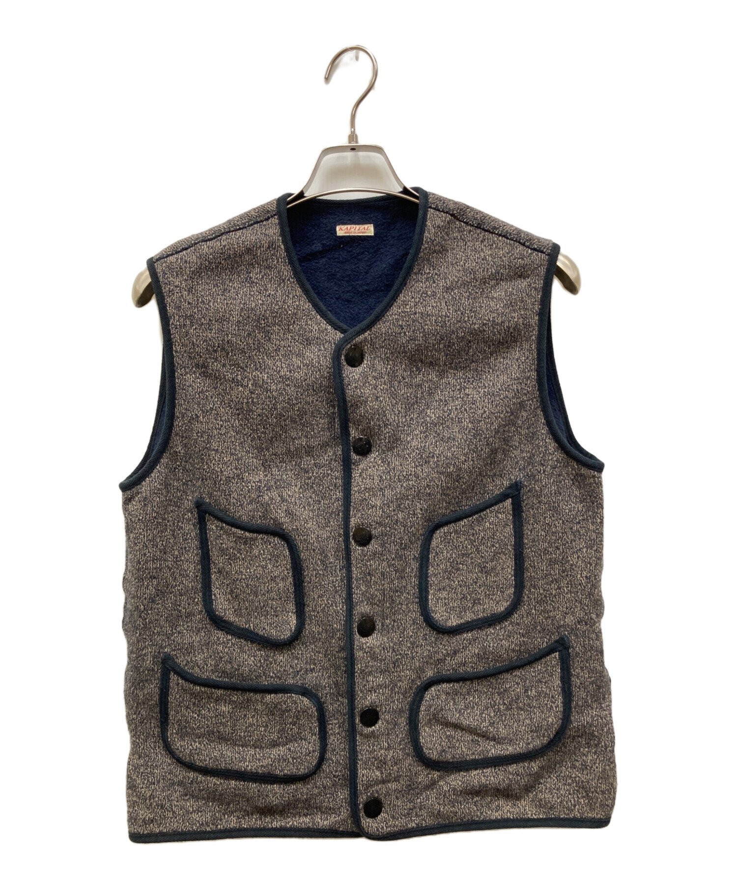 中古・古着通販】KAPITAL (キャピタル) ビーチクロスベスト グレー