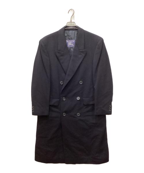 BURBERRY バーバリー ネイビーブラック ピーコート カシミヤ Burberry ネイビー ピーコート バージンウールとカシミア混毛 - メルカリ