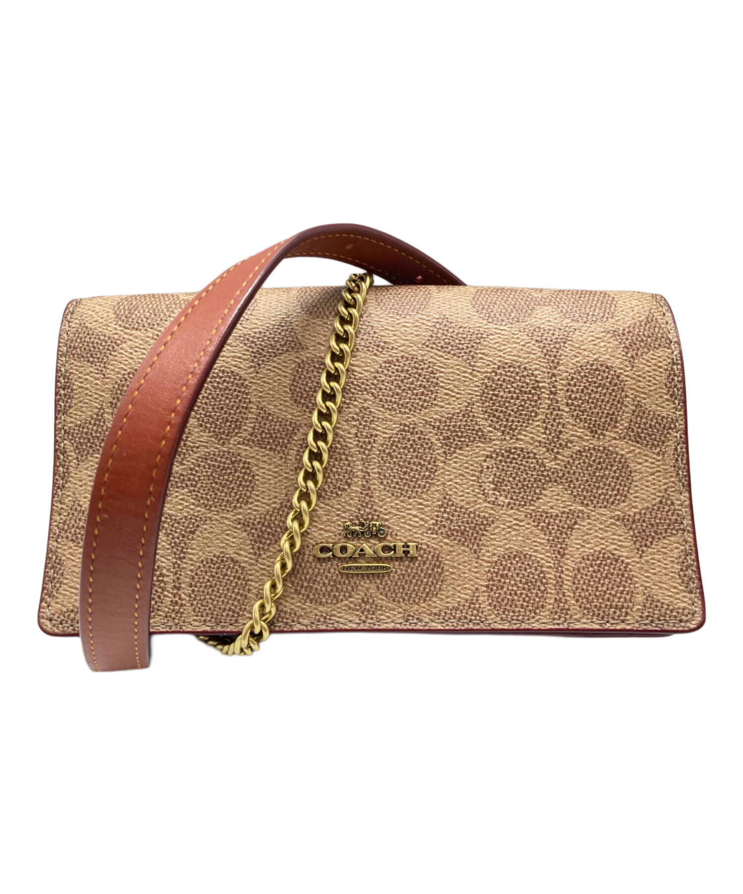 COACH ショルダーバッグ キャンバス×レザー シグネチャー ソーホー