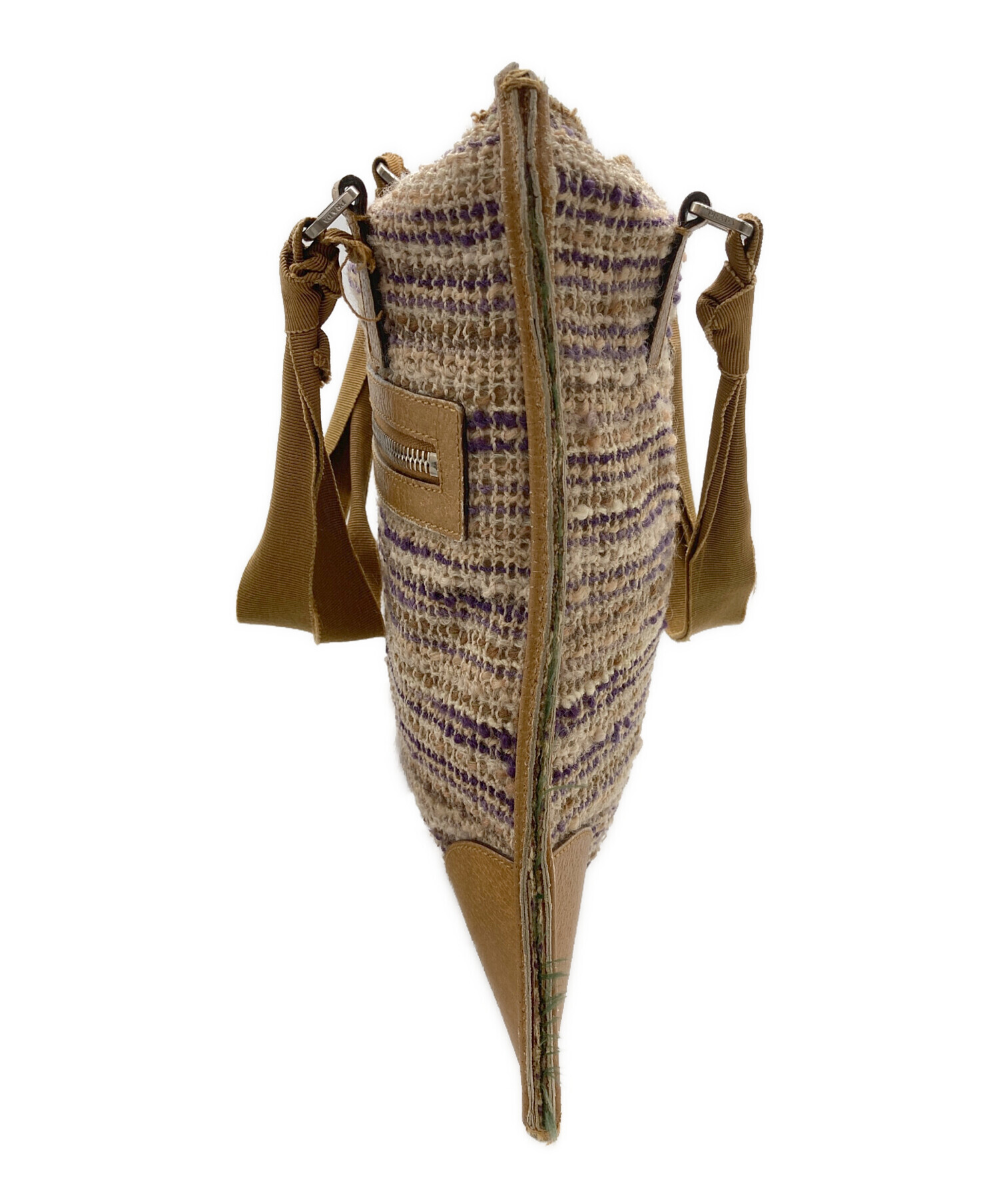 PRADA ツイード　ハンドバッグ PRADA プラダ ツイード ハンドバッグ - メルカリ