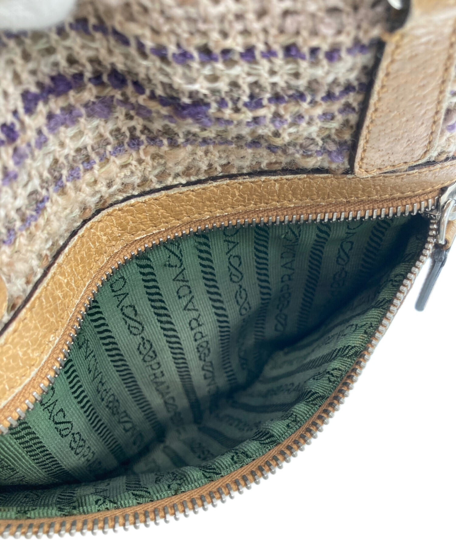 PRADA ツイード　ハンドバッグ PRADA プラダ ツイード ハンドバッグ - メルカリ