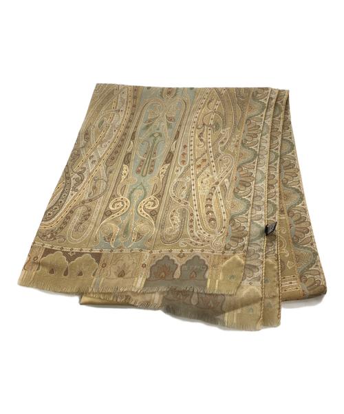 エトロ カーテン ペイズリー柄 ベージュ ETRO USED 中古・古着通販】ETRO (エトロ) ペイズリーストール ベージュ