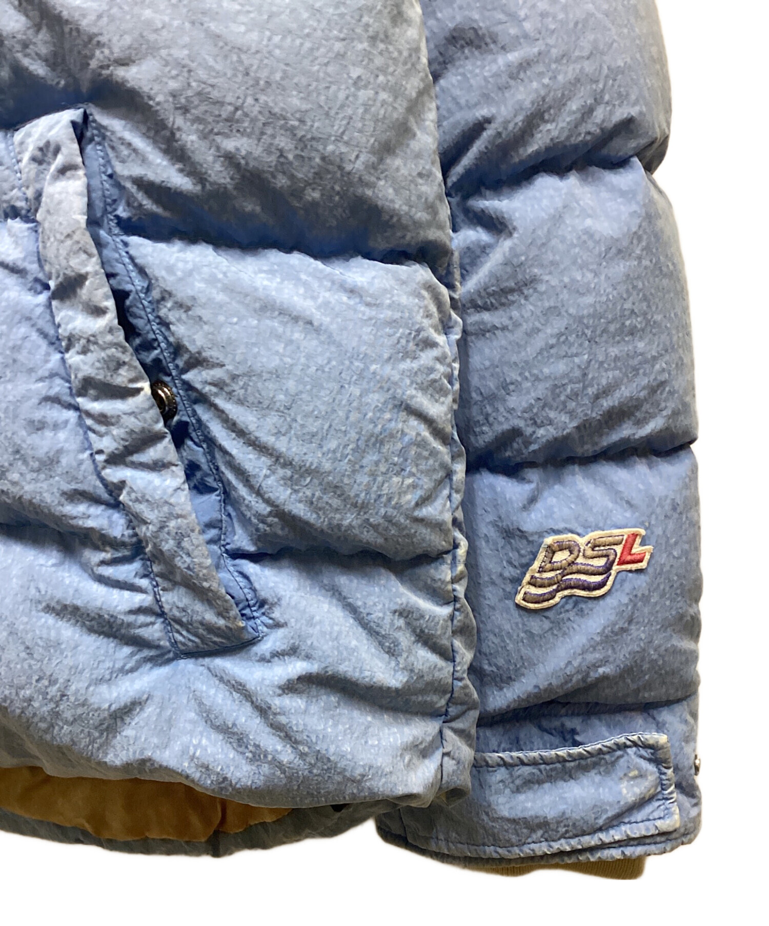 DIESEL DIESEL ディーゼル ﾌﾞﾙｰ W-GILLES ｳｫｯｼｭ加工 ﾅｲﾛﾝﾀﾞｳﾝｼﾞｬｹｯﾄ L 