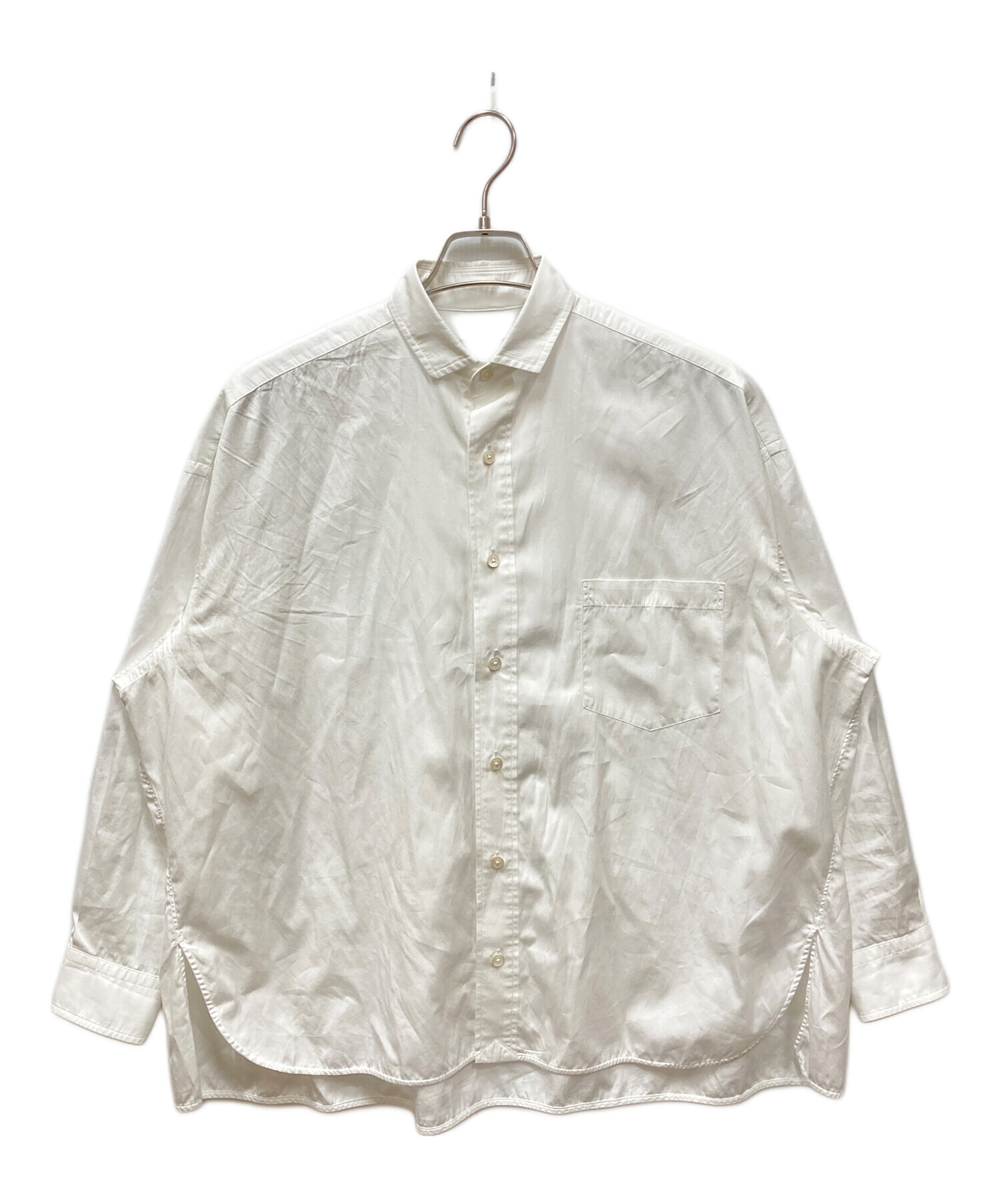 中古・古着通販】ticca (ティッカ) スクエアビッグシャツ ホワイト 
