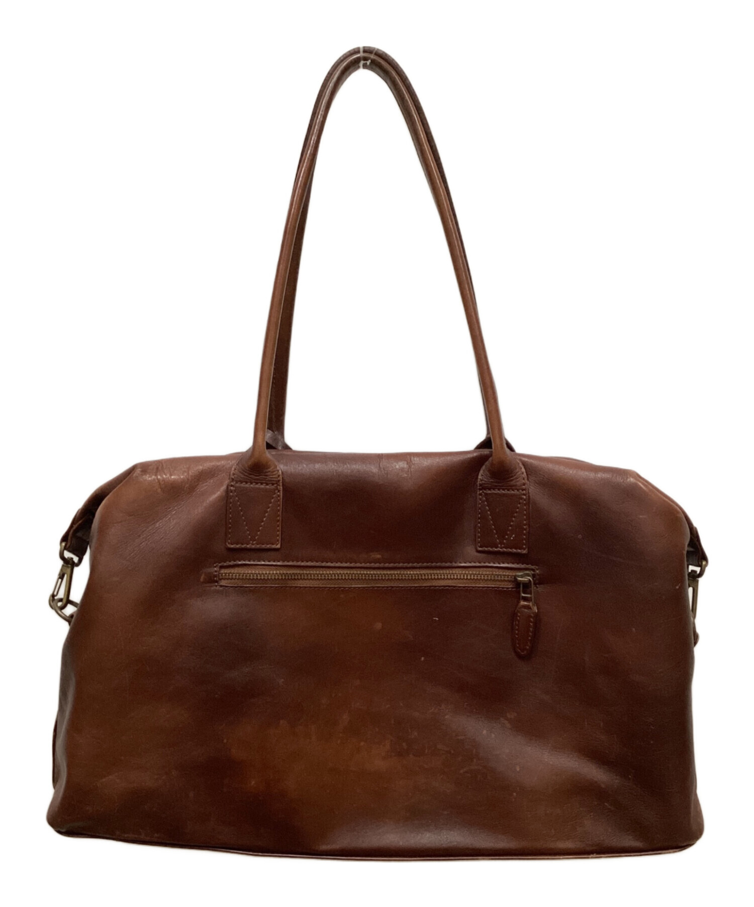 【美品！】マザーハウス製　ボストンバッグ　ブラウン 中古・古着通販】MOTHERHOUSE (マザーハウス) レザーボストンバッグ