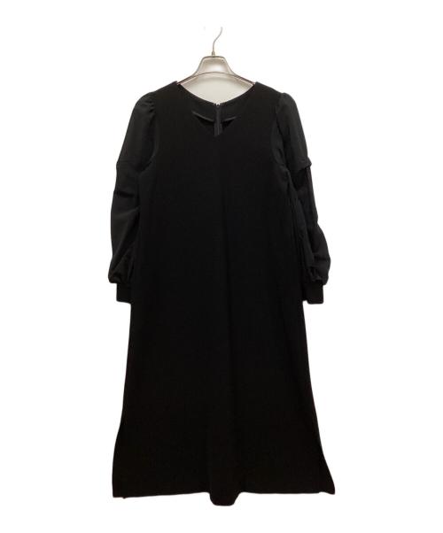 ❣️美品❣️BLENHEIM ブレンハイム ボリュームシアー袖ワンピース 黒 S 中古・古着通販】BLENHEIM (ブレンヘイム) ボリュームシアースリーブ