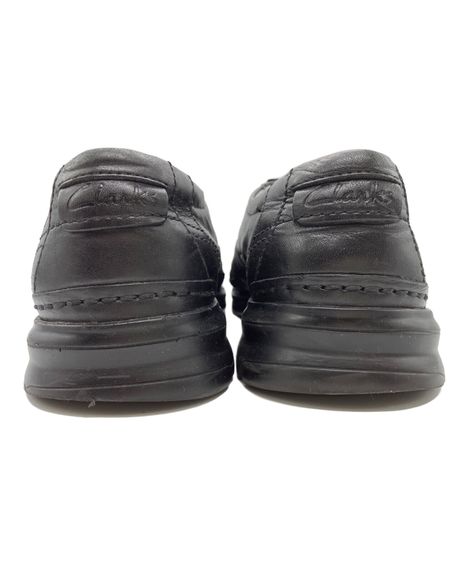 中古・古着通販】CLARKS (クラークス) レザースニーカー ブラック