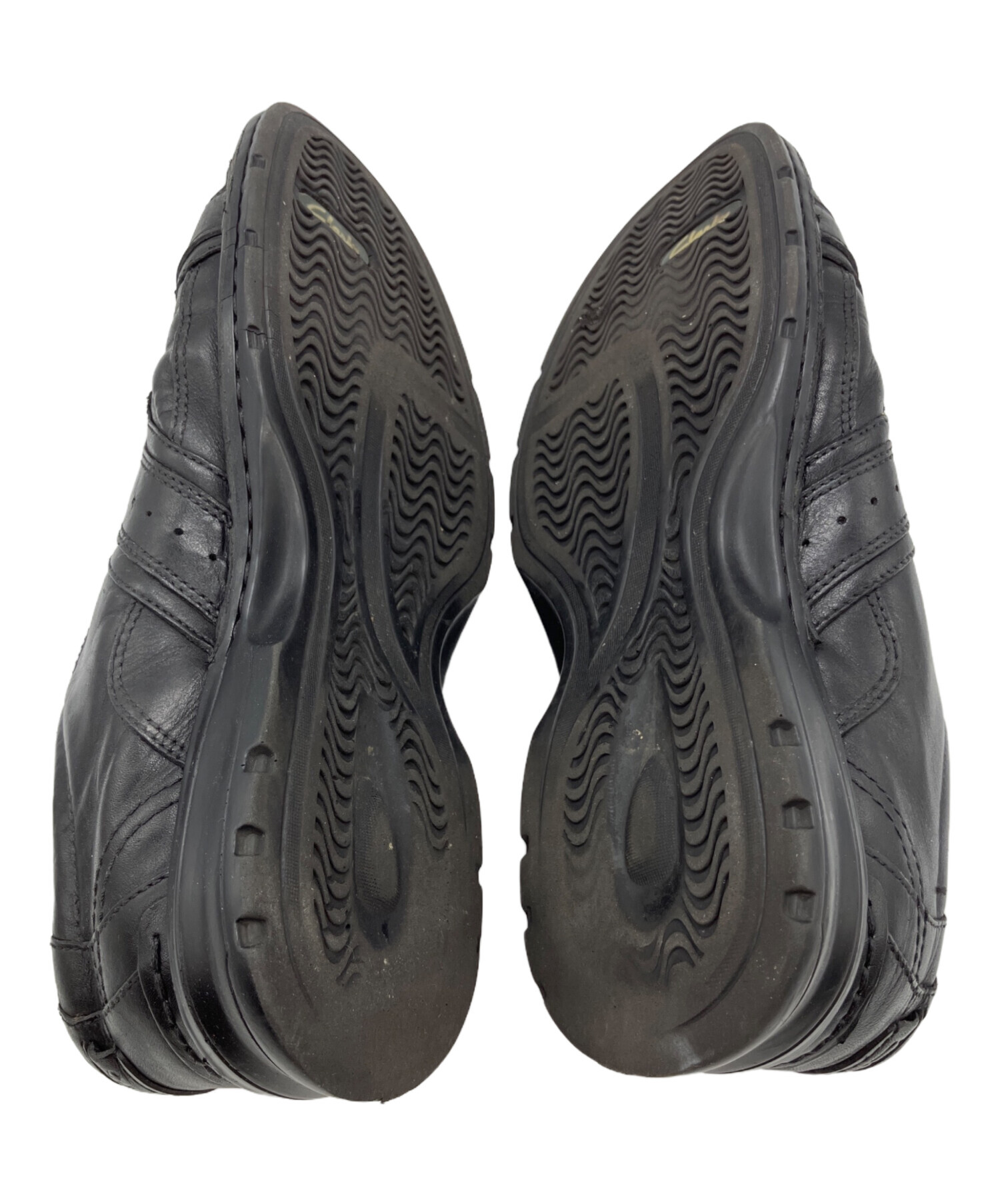 中古・古着通販】CLARKS (クラークス) レザースニーカー ブラック