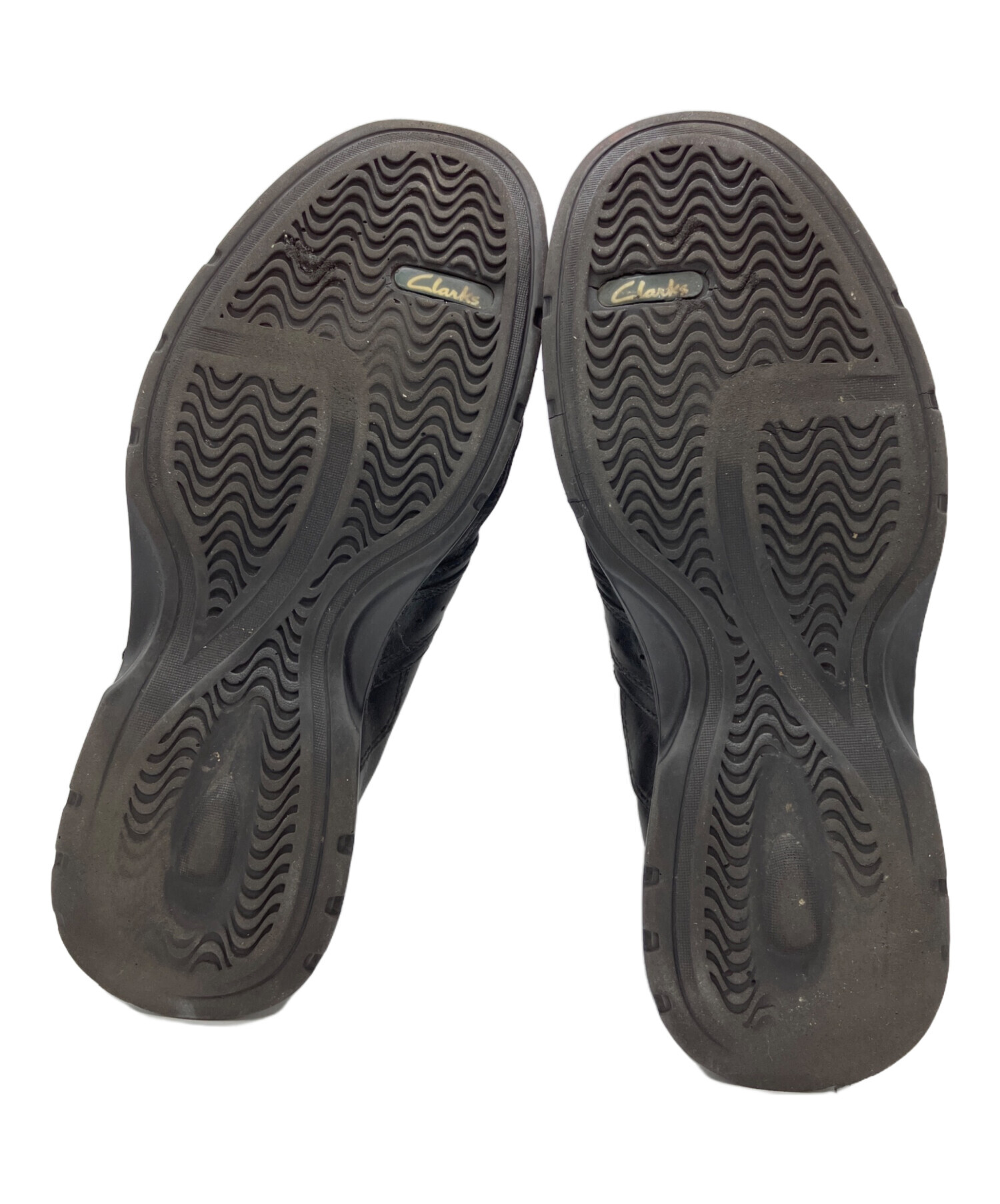 中古・古着通販】CLARKS (クラークス) レザースニーカー ブラック