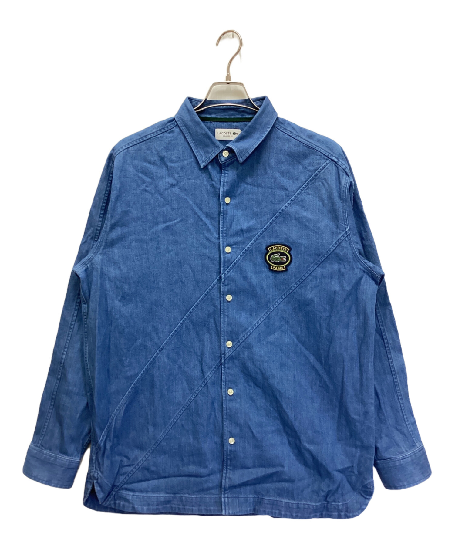 中古・古着通販】LACOSTE (ラコステ) バイアスカットデニムシャツ 