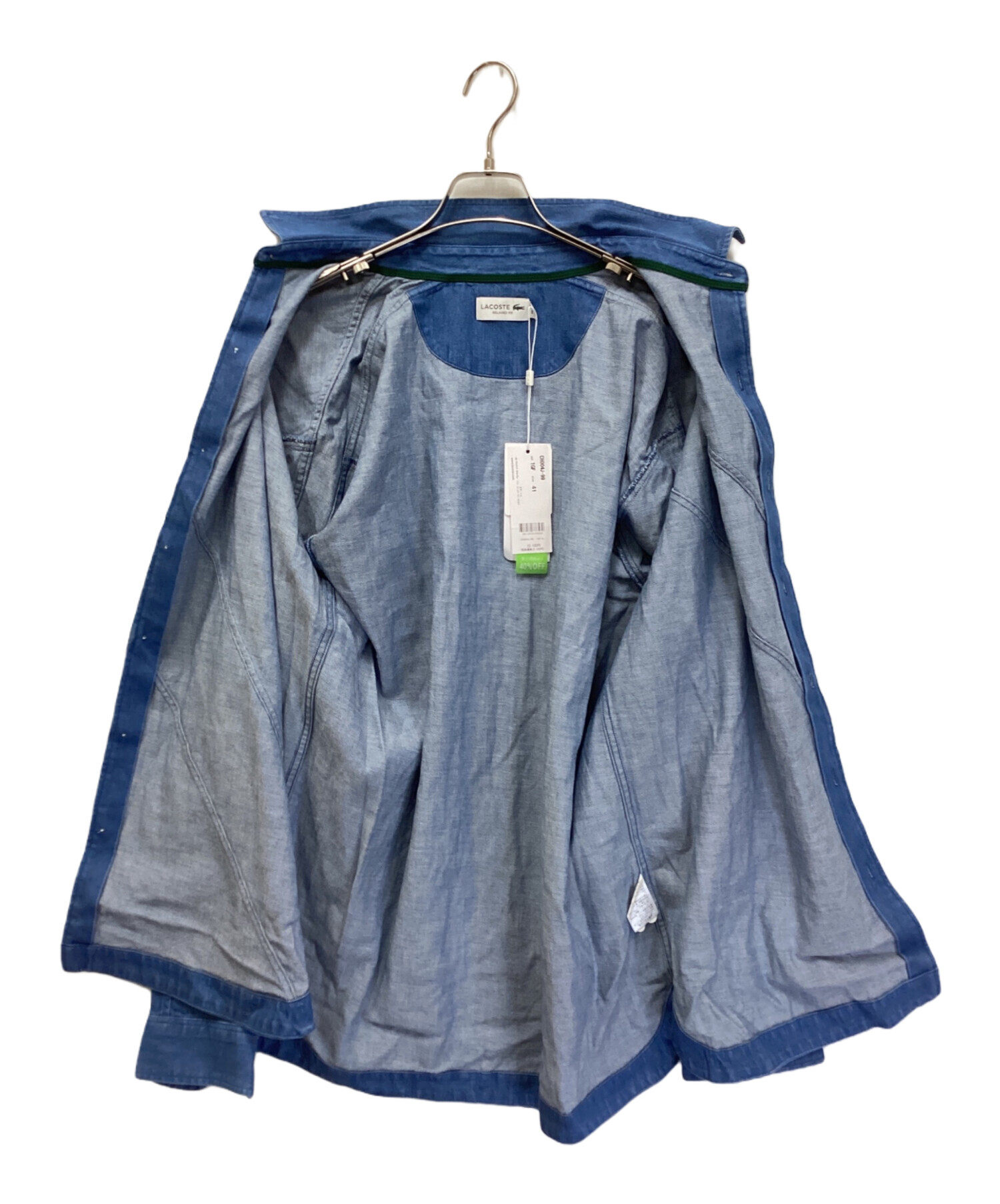 中古・古着通販】LACOSTE (ラコステ) バイアスカットデニムシャツ 