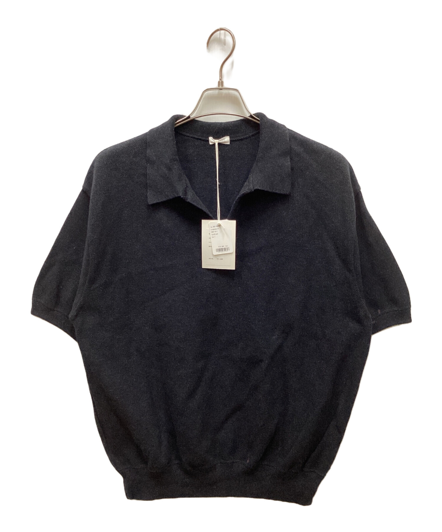 美品 crepuscule Moss Stitch Polo サイズ1 ブラック 中古・古着通販】crepuscule (クレプスキュール) Moss Stitch Polo