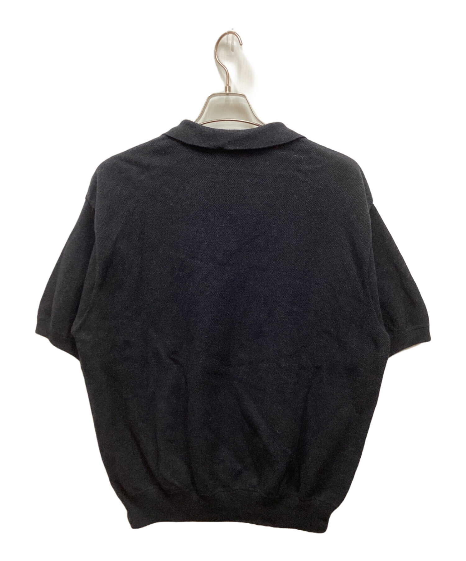 美品 crepuscule Moss Stitch Polo サイズ1 ブラック 中古・古着通販】crepuscule (クレプスキュール) Moss Stitch Polo