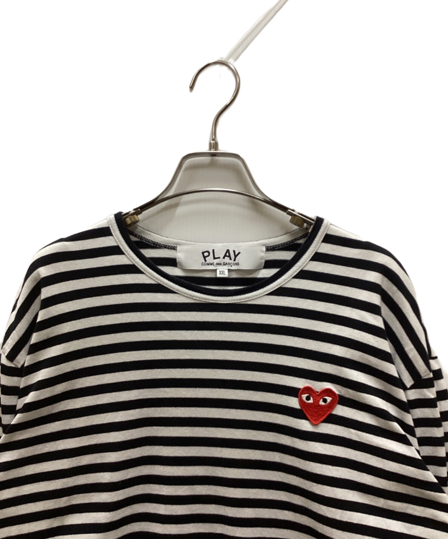COMME des GARÇONS border long sleeve tee 中古・古着通販】PLAY COMME des GARCONS (プレイコムデギャルソン