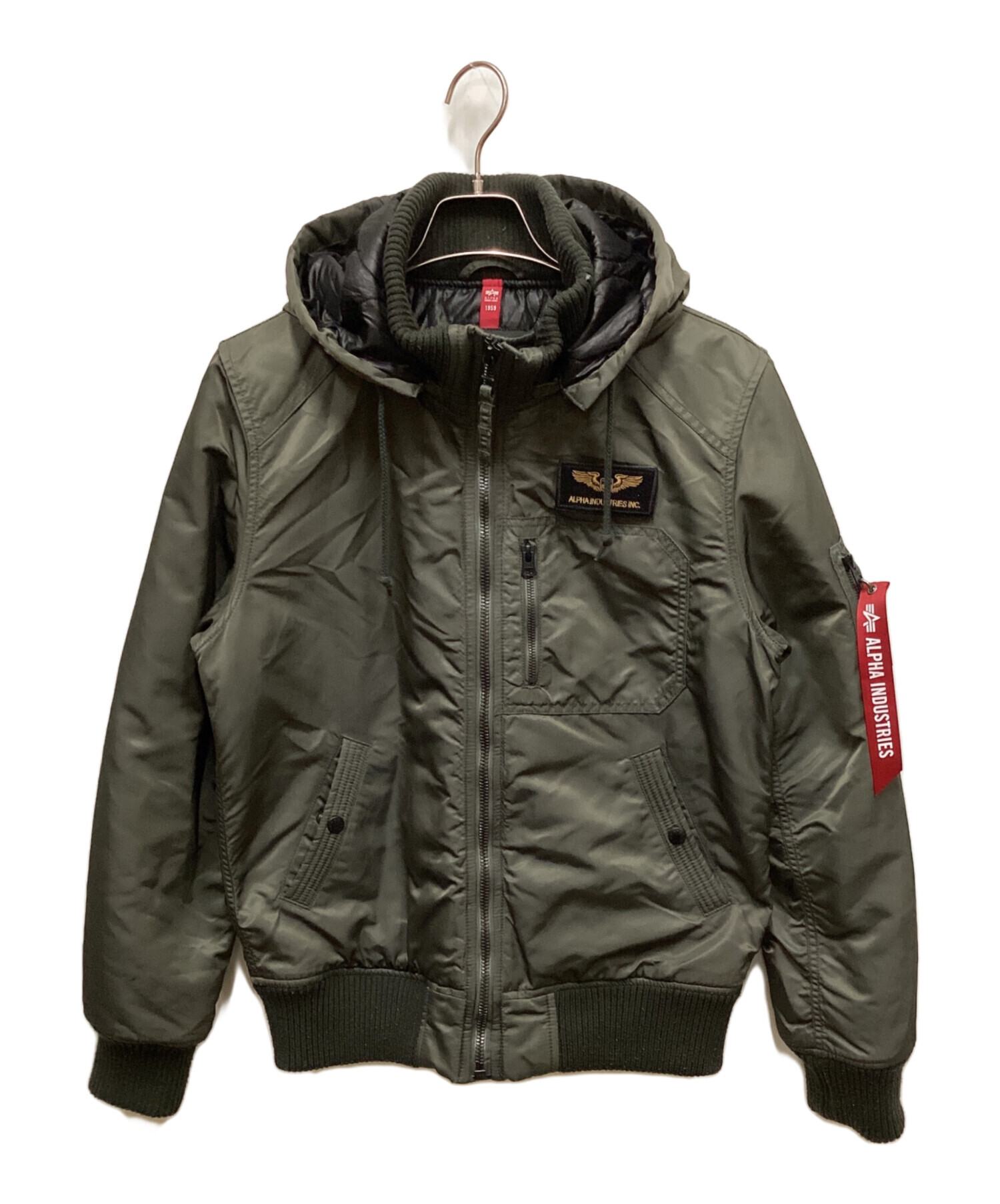 中古・古着通販】ALPHA (アルファ) フーデッド リブジャケット