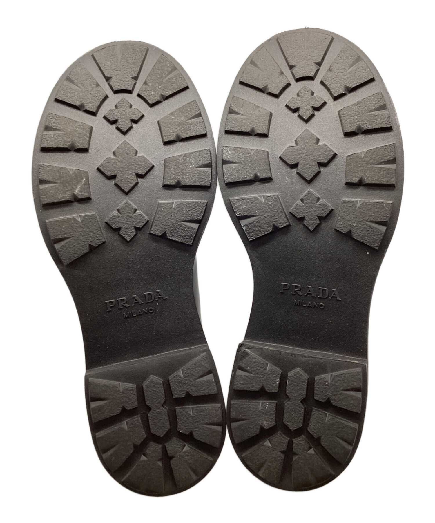 PRADA ダイアパソン　レザーシューズ　サイズ38 中古・古着通販】PRADA (プラダ) ダイアパソン オペークブラッシュド