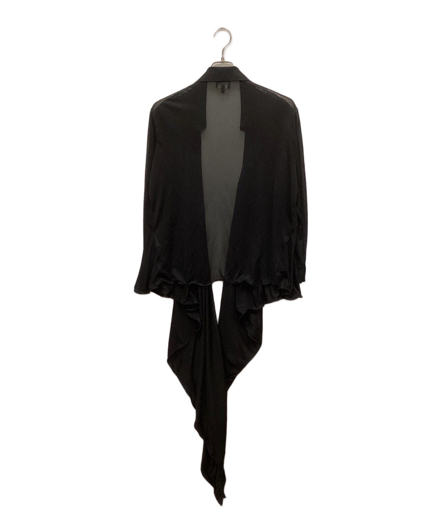 ジョルジオアルマーニ　GIORGIO ARMANI カーディガン黒40ストレッチ 中古・古着通販】GIORGIO ARMANI (ジョルジョアルマーニ) カーディガン